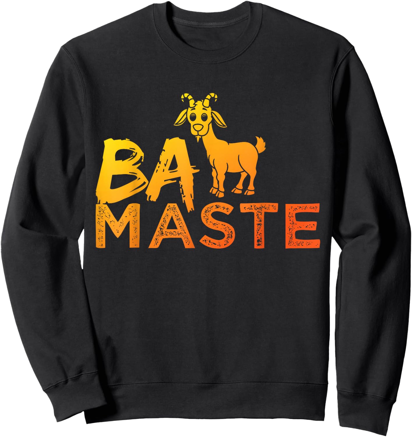 Baa Maste Goat Yoga Design Crazy Animal Fun Gift Sweatshirt - Sweatshirt | Black