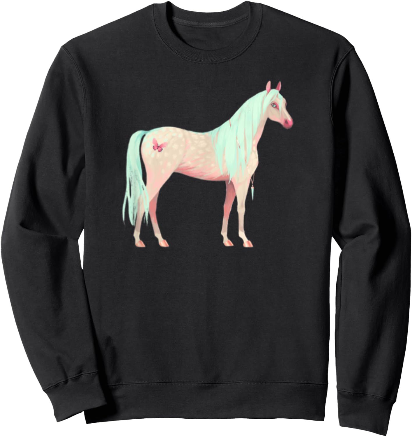 Horse Gifts and Accessories Cute Watercolor Palomino Sweatshirt - Sweatshirt | Black
