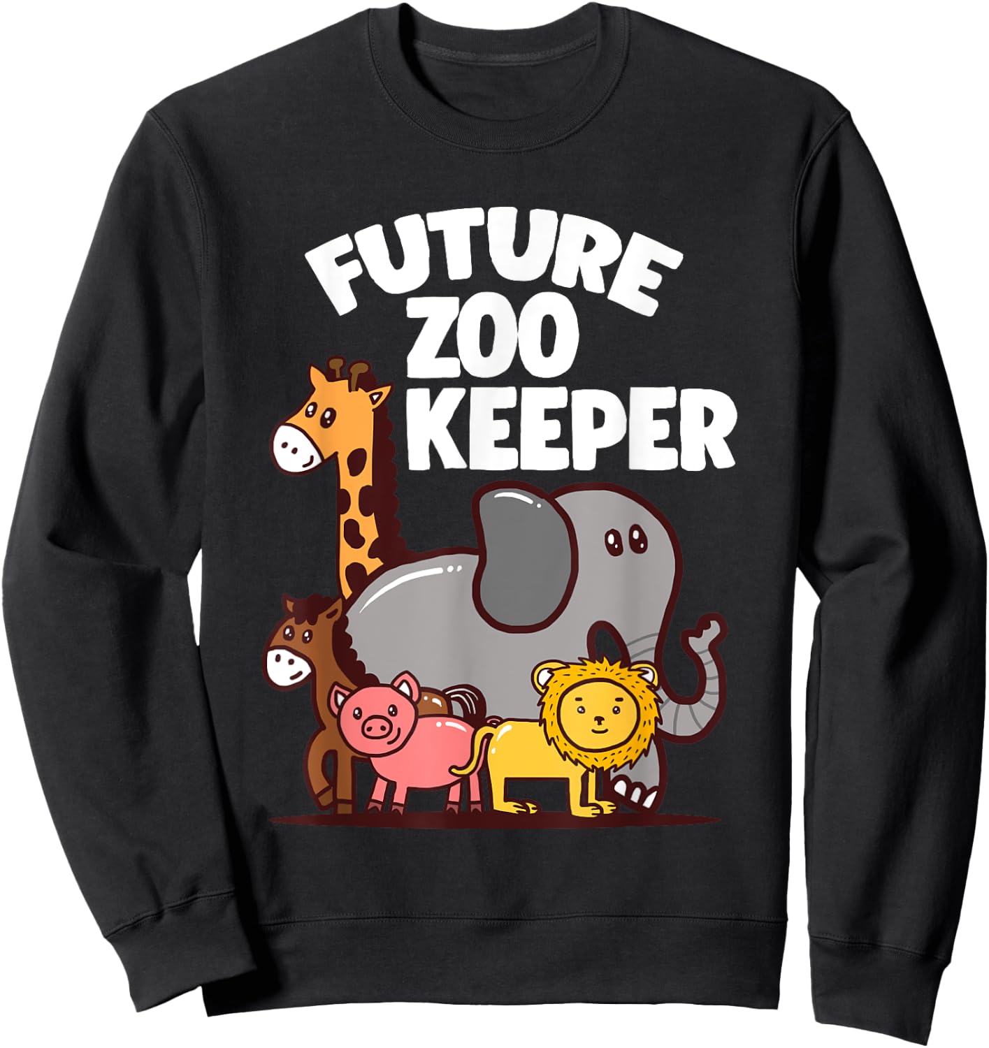 Future Zookeeper Safari Children Birthday Party Gift Sweatshirt - Sweatshirt | Black