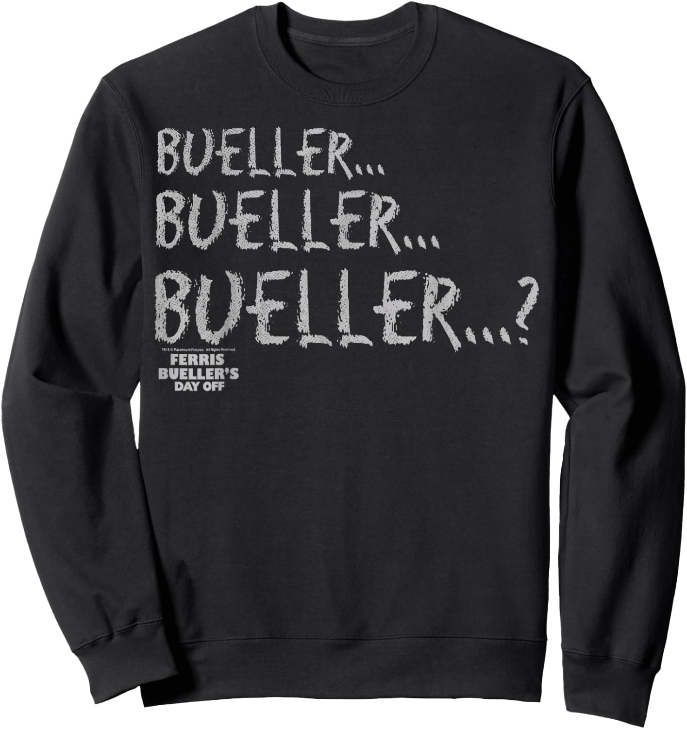 Ferris Bueller's Day Off Chalkboard Style Graphic Lines Sweatshirt - Sweatshirt | Black