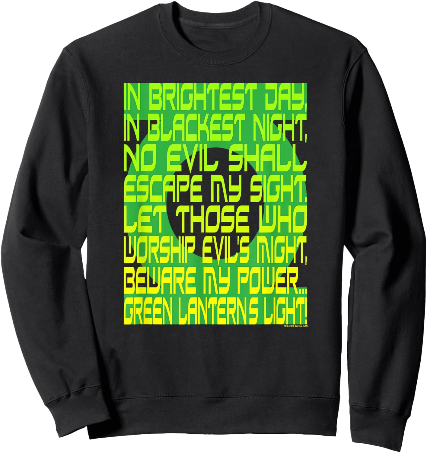 DC Comics Green Lantern Oath Black Sweatshirt - Sweatshirt | Black