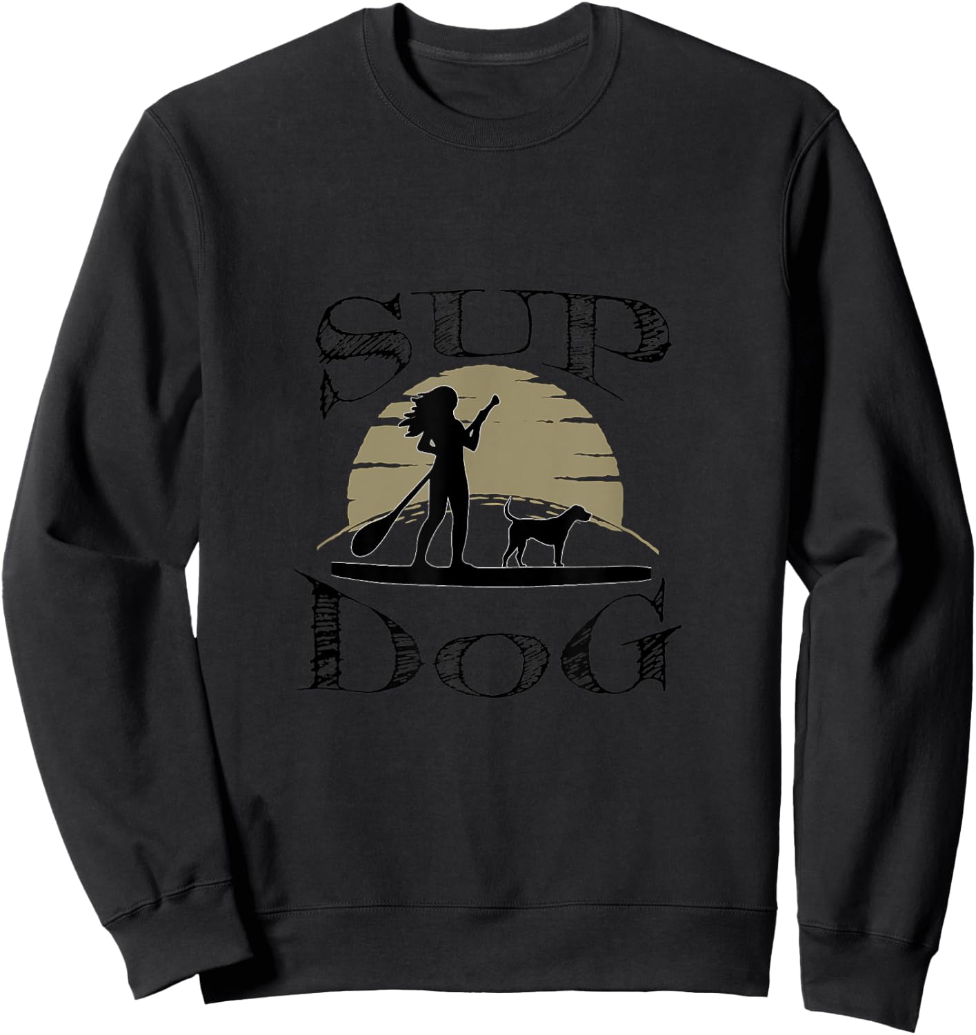 SUP Dog Standup Paddle Board Sweatshirt - Sweatshirt | Black