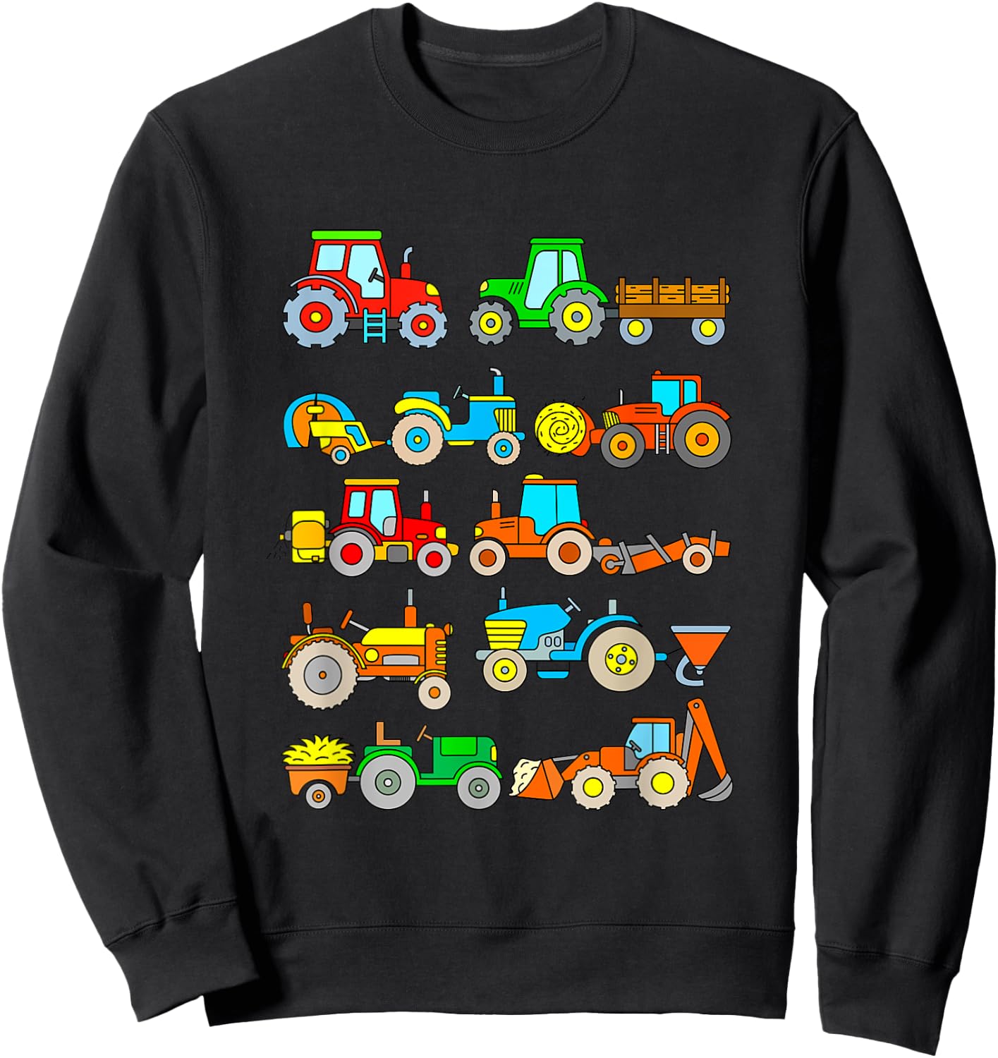 Tractor Toddler Boys Kids Farm Sweatshirt - Sweatshirt | Black