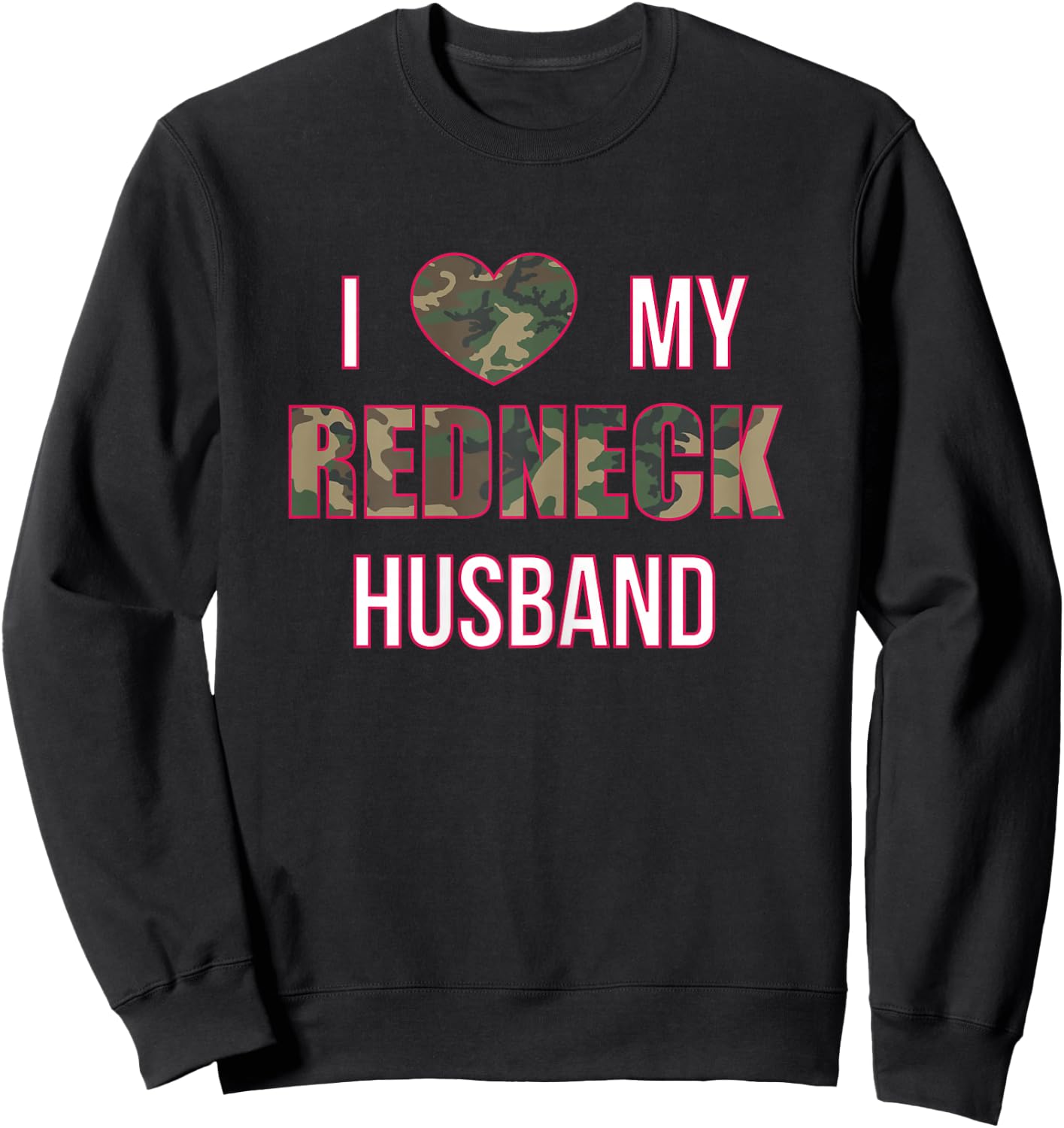 Redneck Husband & Wife Matching Couple Shirts - Cool Outfits Sweatshirt - Sweatshirt | Black