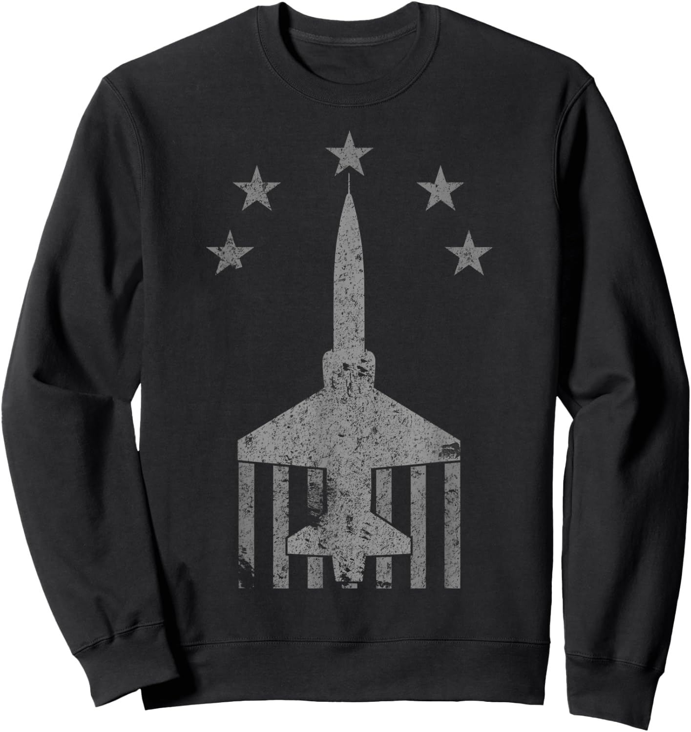 T-38 Talon Jet Trainer Airplane Vintage Stars & Bars Sweatshirt - Sweatshirt | Black