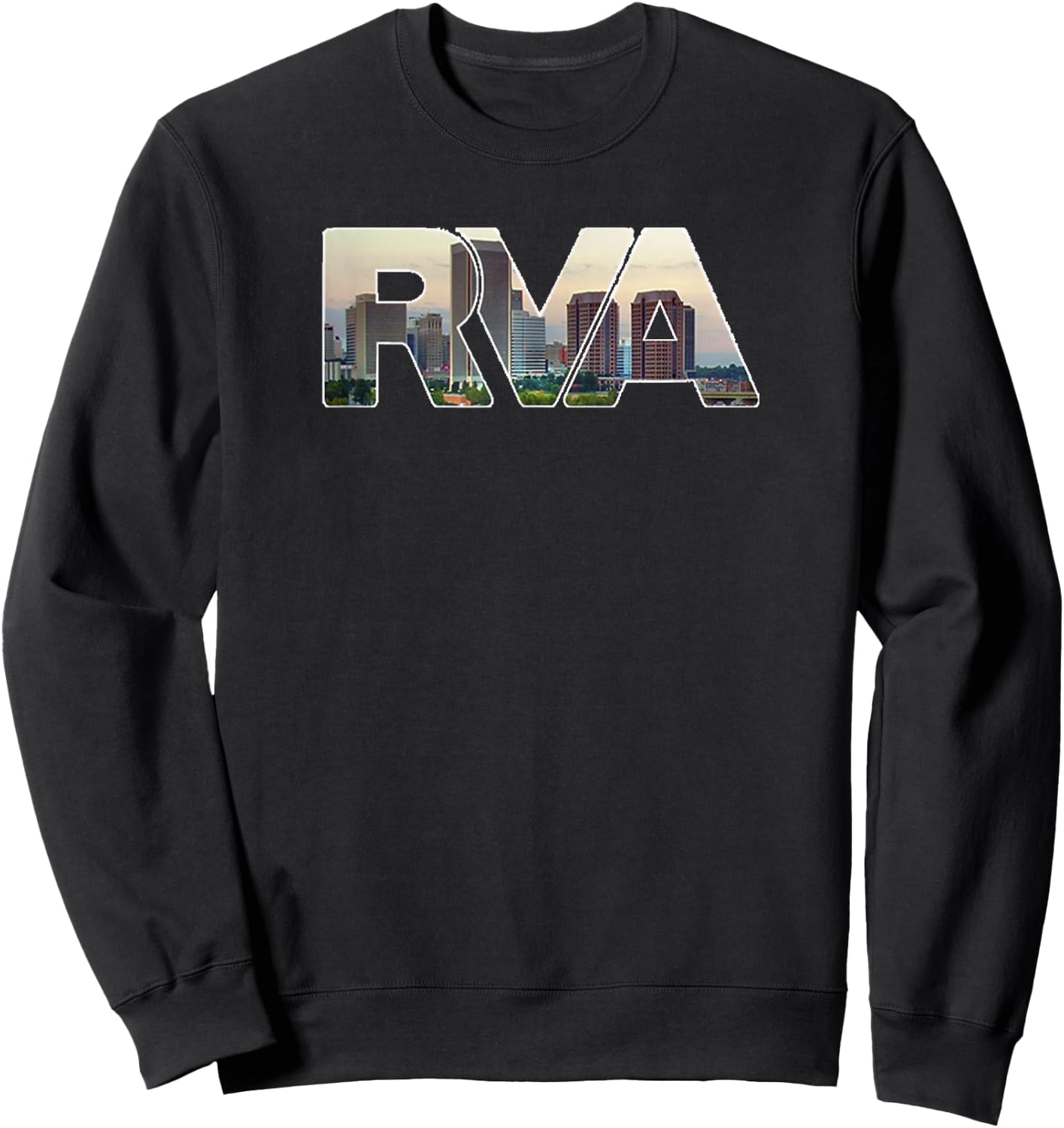 RVA Richmond Virginia Downtown Skyline Sweatshirt - Sweatshirt | Black