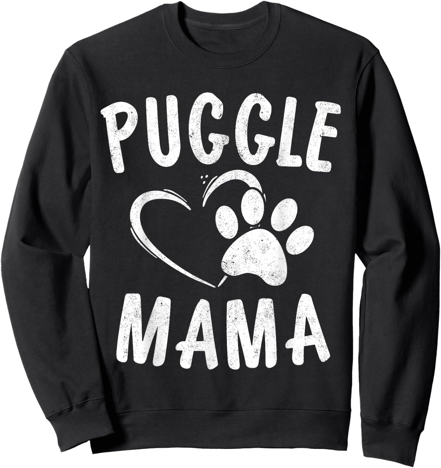Cute Puggle Mama Gift Pet Pugs Lover Apparel Dog Pug Mom Men Women Girls Kids Sweatshirt - Sweatshirt | Black