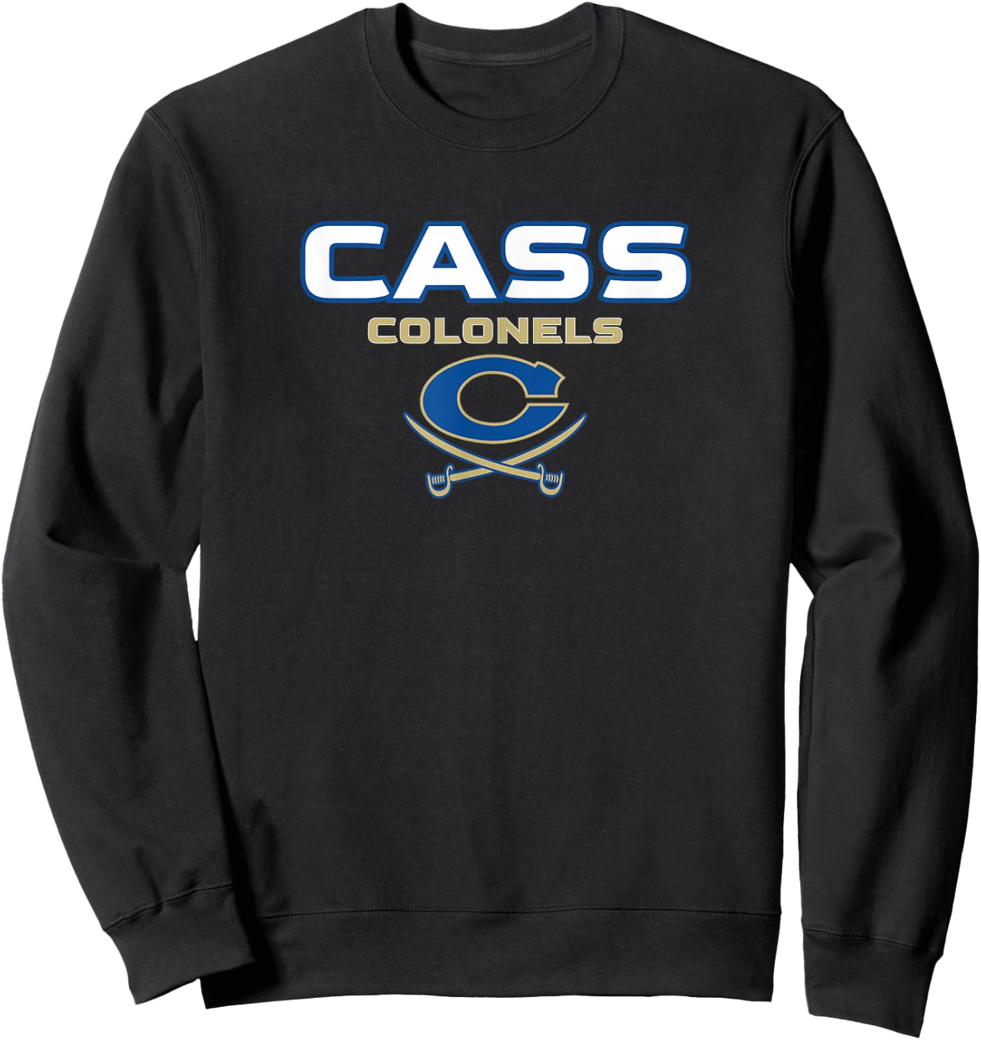 Cass High School Colonels Stacked Sweatshirt - Sweatshirt | Black