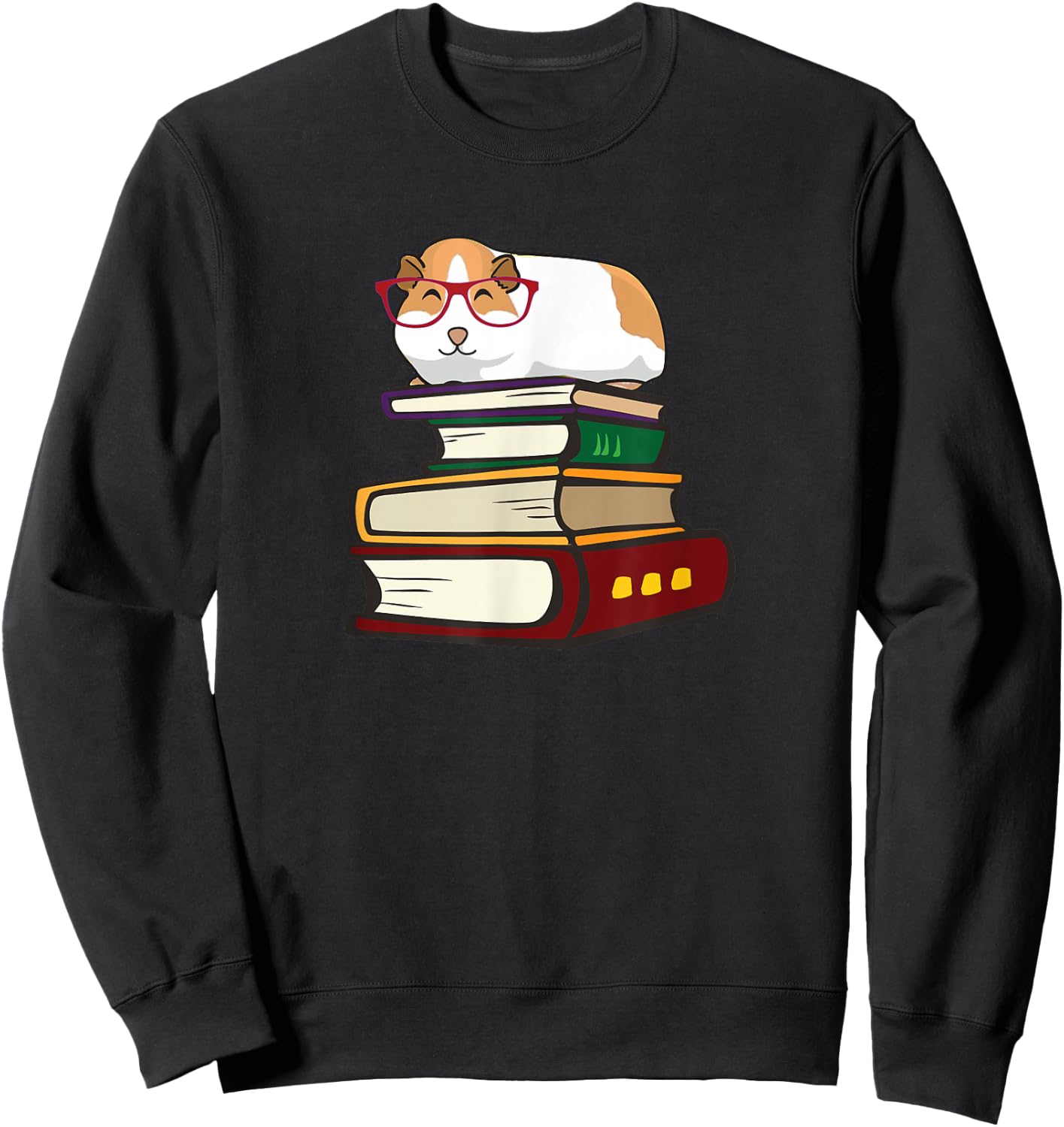 Cute Reading Books Merch Girls & Boys Guinea Pig Lover Sweatshirt - Sweatshirt | Black