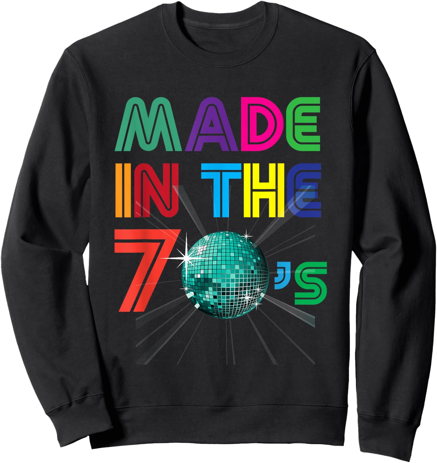 Vintage Retro Made In The 70s Gift +- 40 Yrs Years Old Shirt Sweatshirt - Sweatshirt | Black