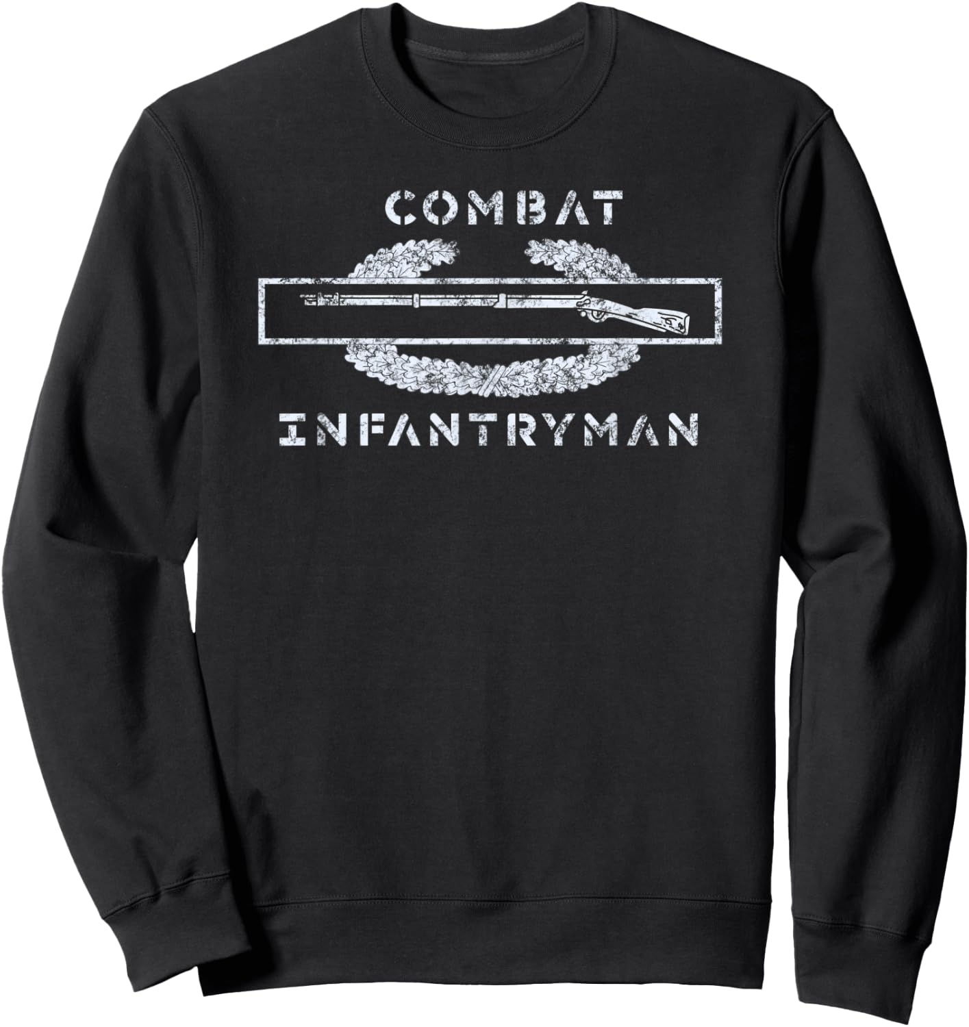 Combat Infantryman Veteran Gift Sweatshirt - Sweatshirt | Black