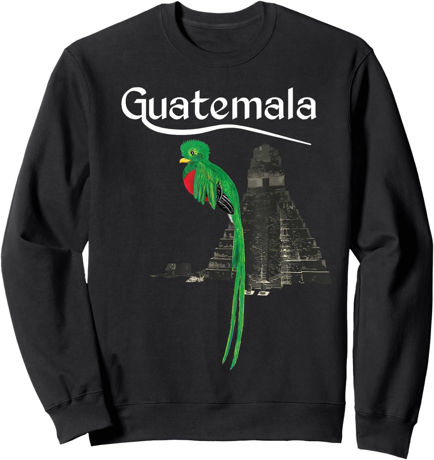 Guatemala Chapin Antigua Quetzal Tikal Peten Maya Guate 502 Sweatshirt - Sweatshirt | Black