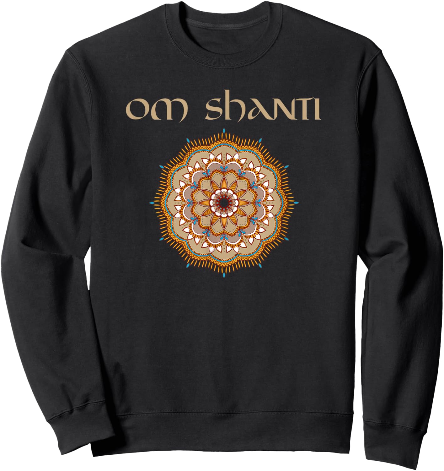 Yoga Teacher Shirt OM Shanti Reiki Holistic Healer Sweatshirt - Sweatshirt | Black