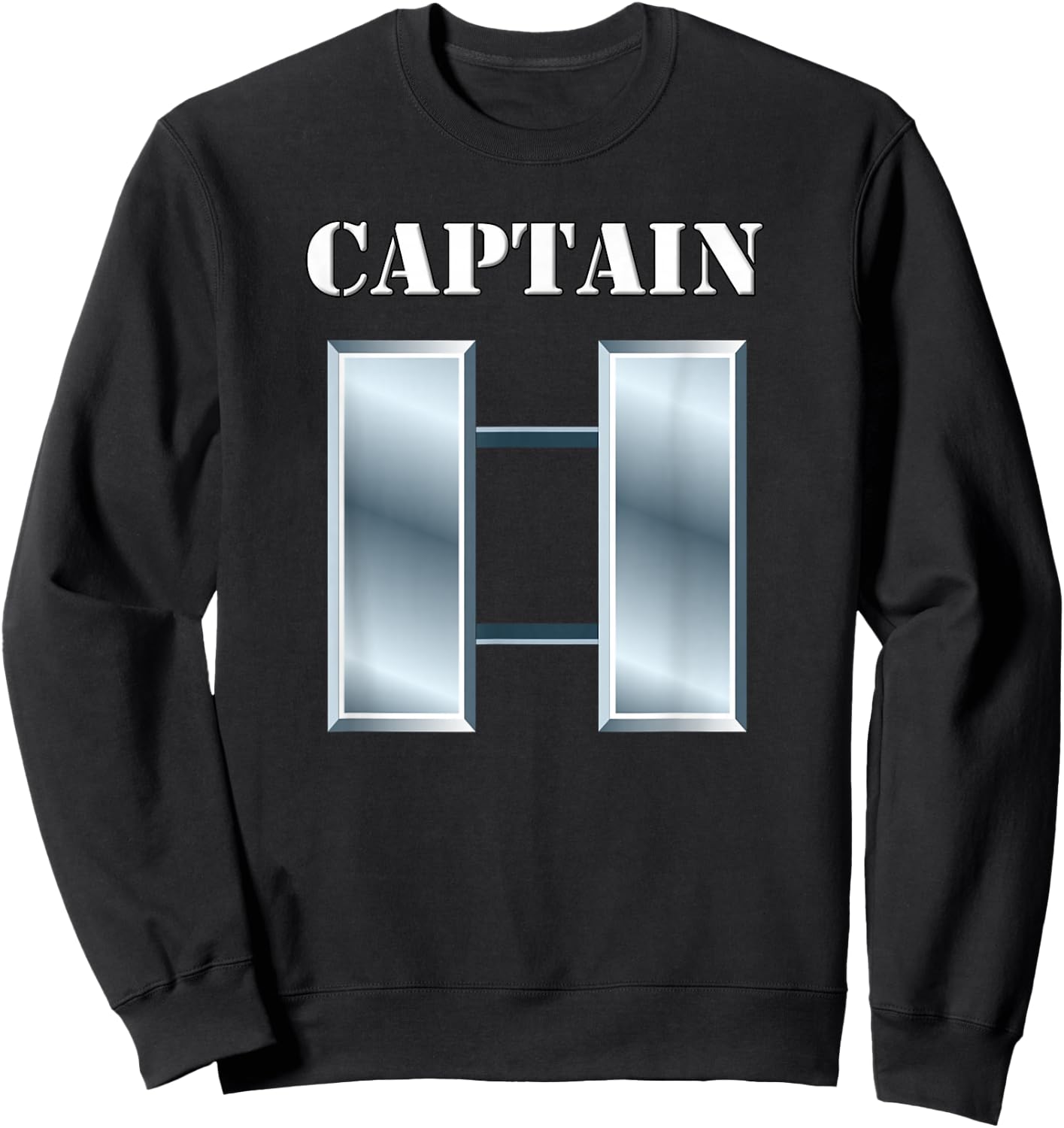 Captain - Army Officer Rank Insignia Sweatshirt - Sweatshirt | Black
