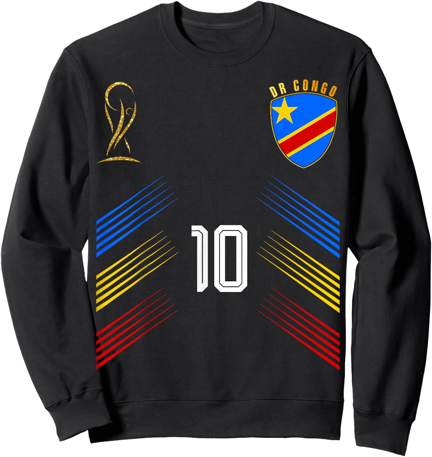 DR Congo Flag Congolese Pride Lovers Retro Sweatshirt - Sweatshirt | Black