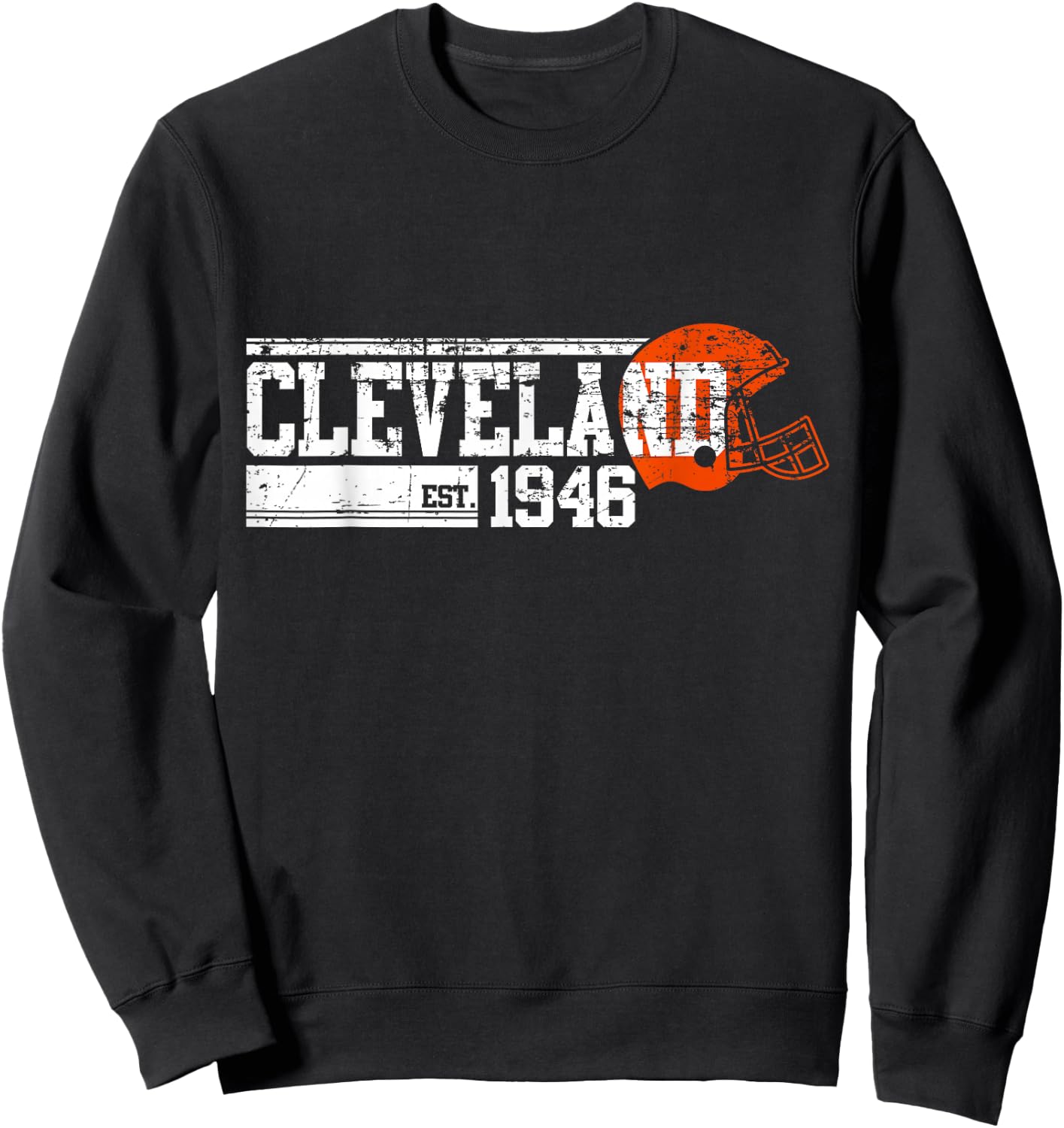 Vintage Cleveland Football Gift Sweatshirt - Sweatshirt | Black