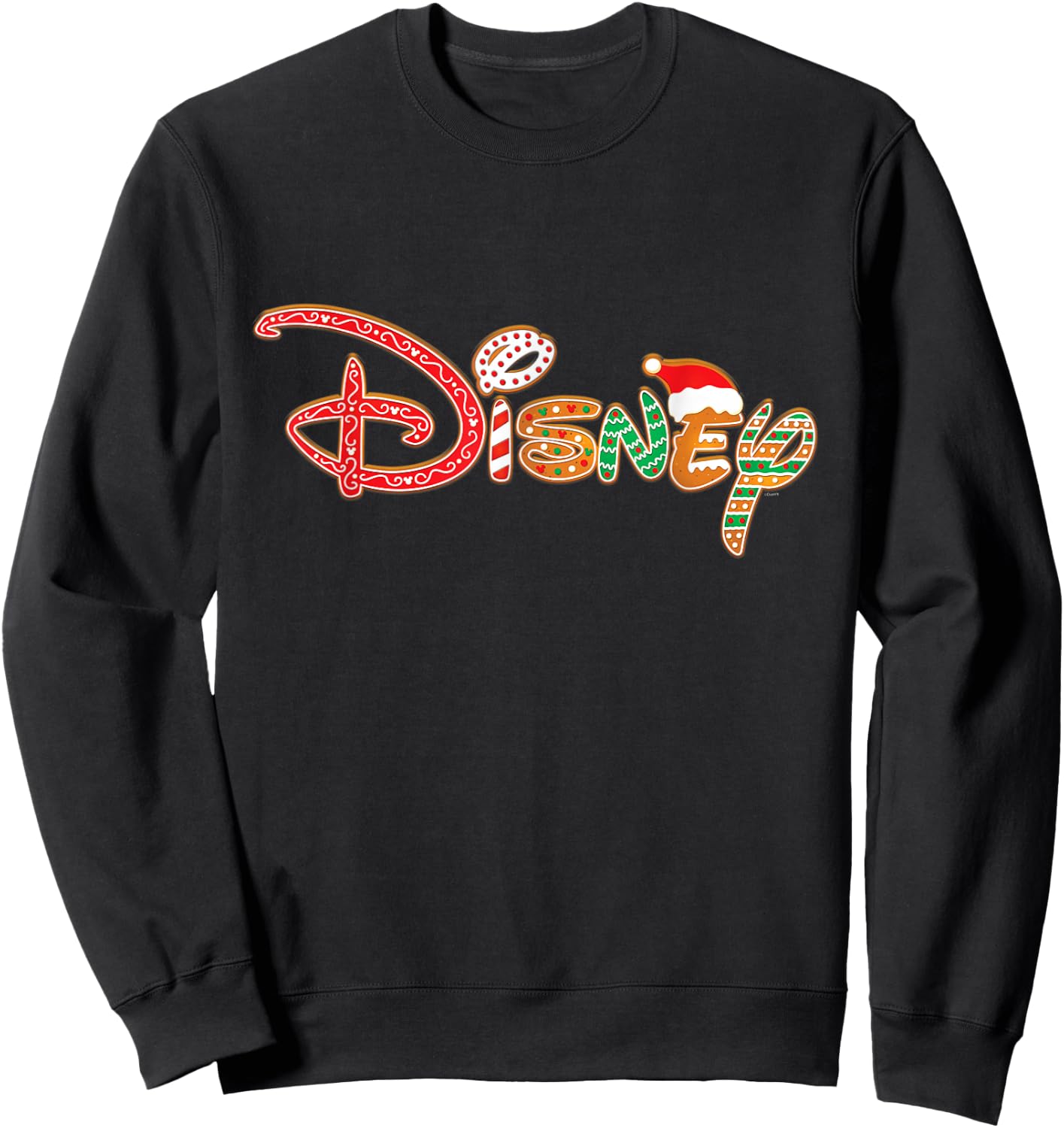Disney Holiday Christmas Vacation Trip Gingerbread Logo Sweatshirt - Sweatshirt | Black