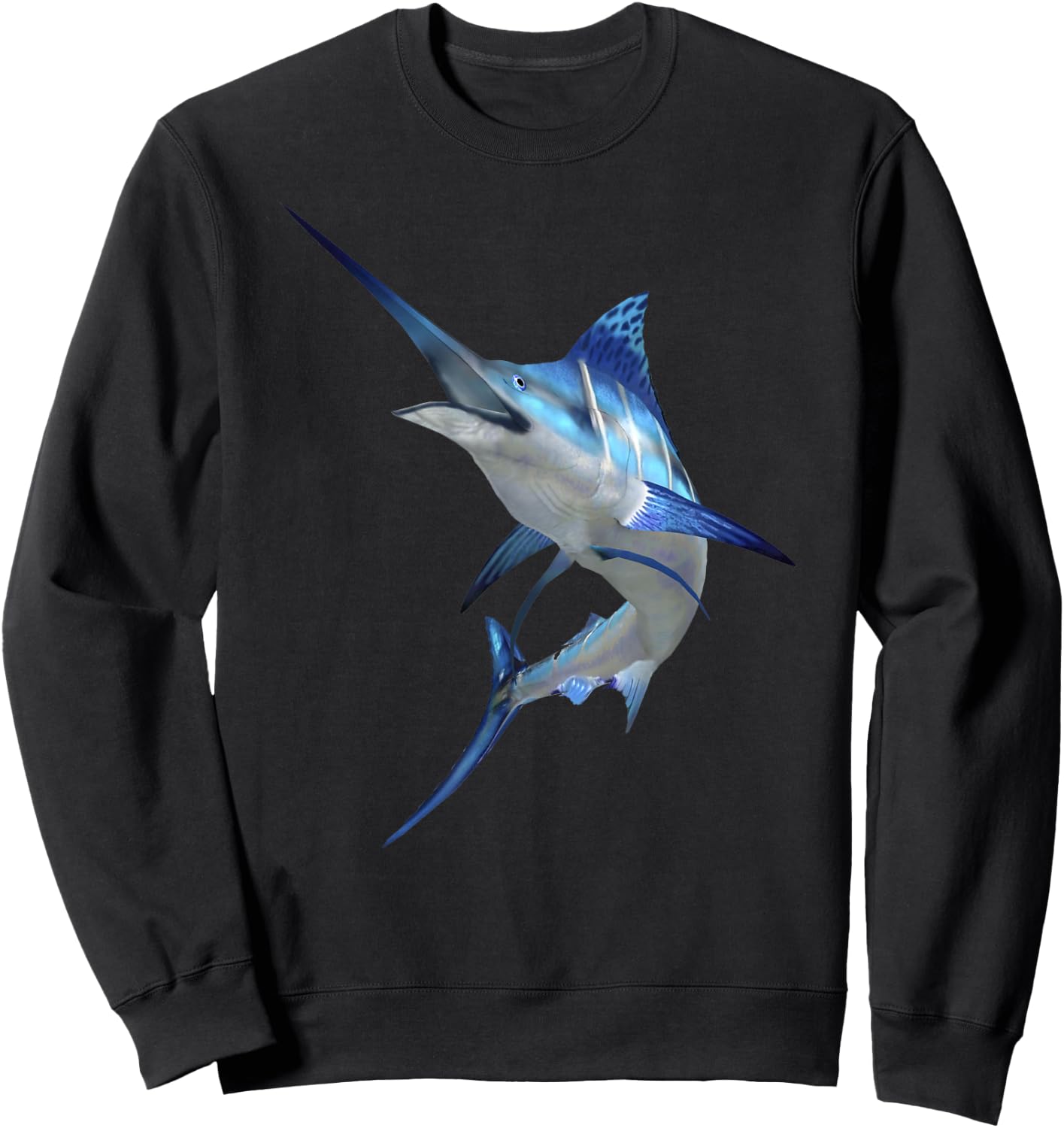 Beautiful Marlin Fish Nautical Fishing Marine Wildlife Sweatshirt - Sweatshirt | Black