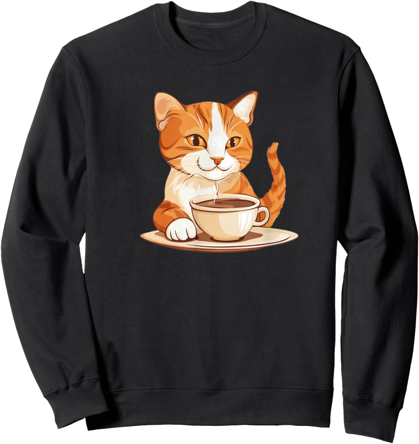Orange Tabby Cat Cute Tabby Cats Love Sweatshirt - Sweatshirt | Black