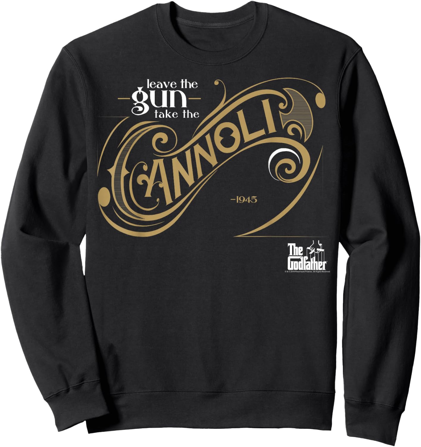 The Godfather Leave The Gun Take The Cannoli Small Sweatshirt - Sweatshirt | Black
