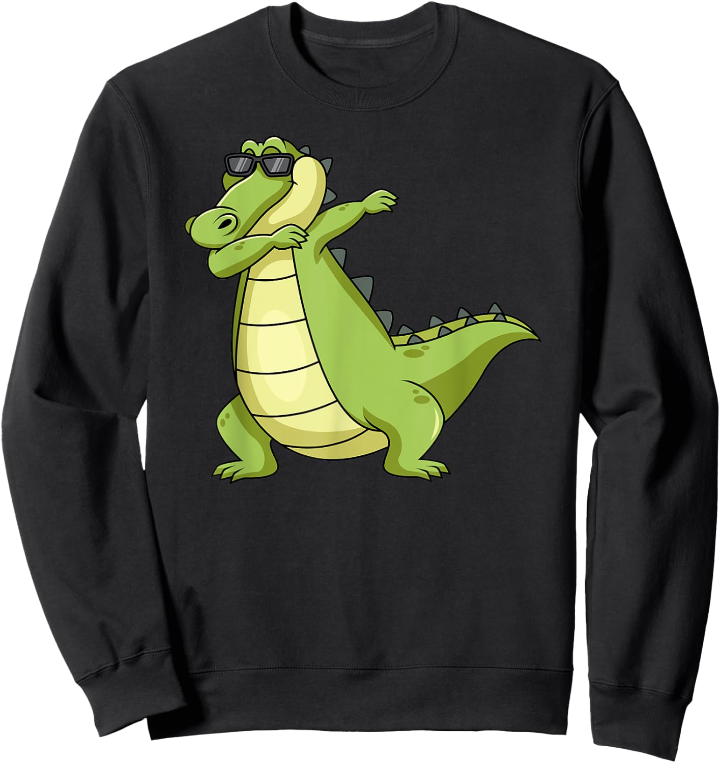 Dabbing Alligator Men Women Kids Gift Sweatshirt - Sweatshirt | Black