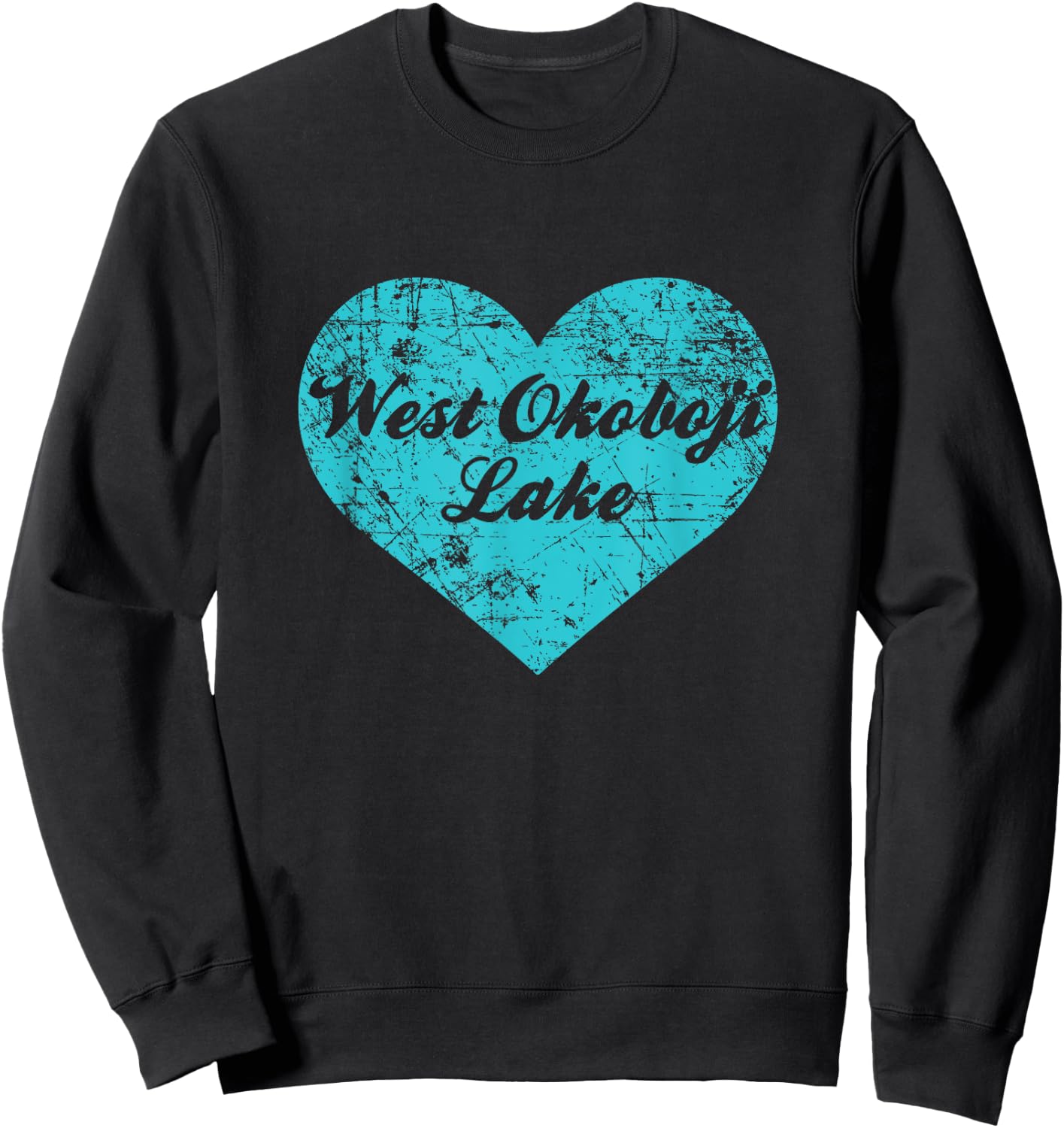 I Love West Okoboji Lake Shirt, Iowa Camping Gift Sweatshirt - Sweatshirt | Black