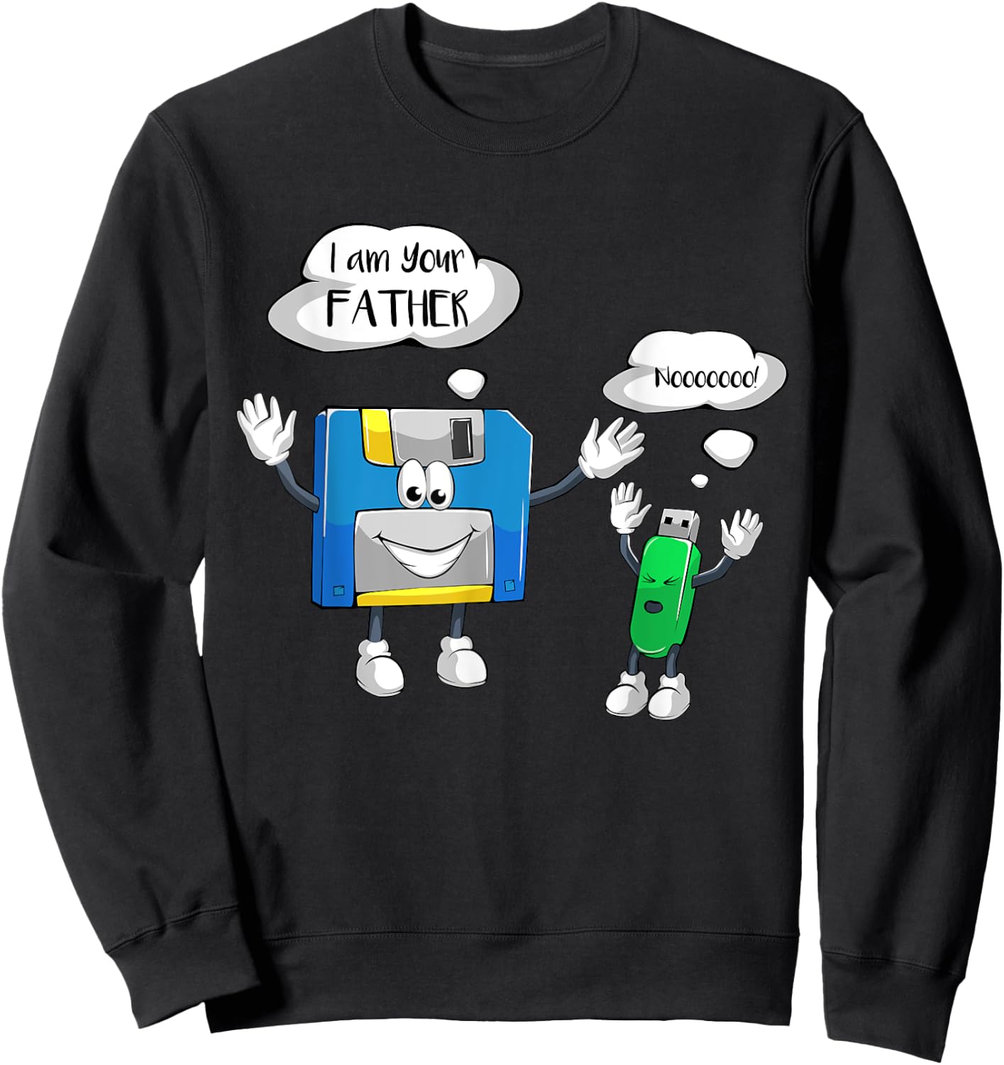 USB Floppy Disk Funny Computer Geek Programmer Gift Sweatshirt - Sweatshirt | Black