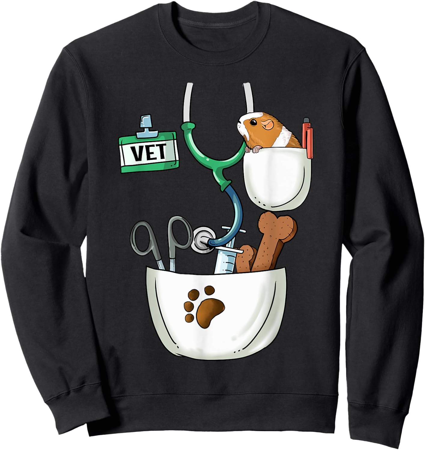 Veterinarian Halloween Costume Shirt Vet Tech Kids And Adult Sweatshirt - Sweatshirt | Black