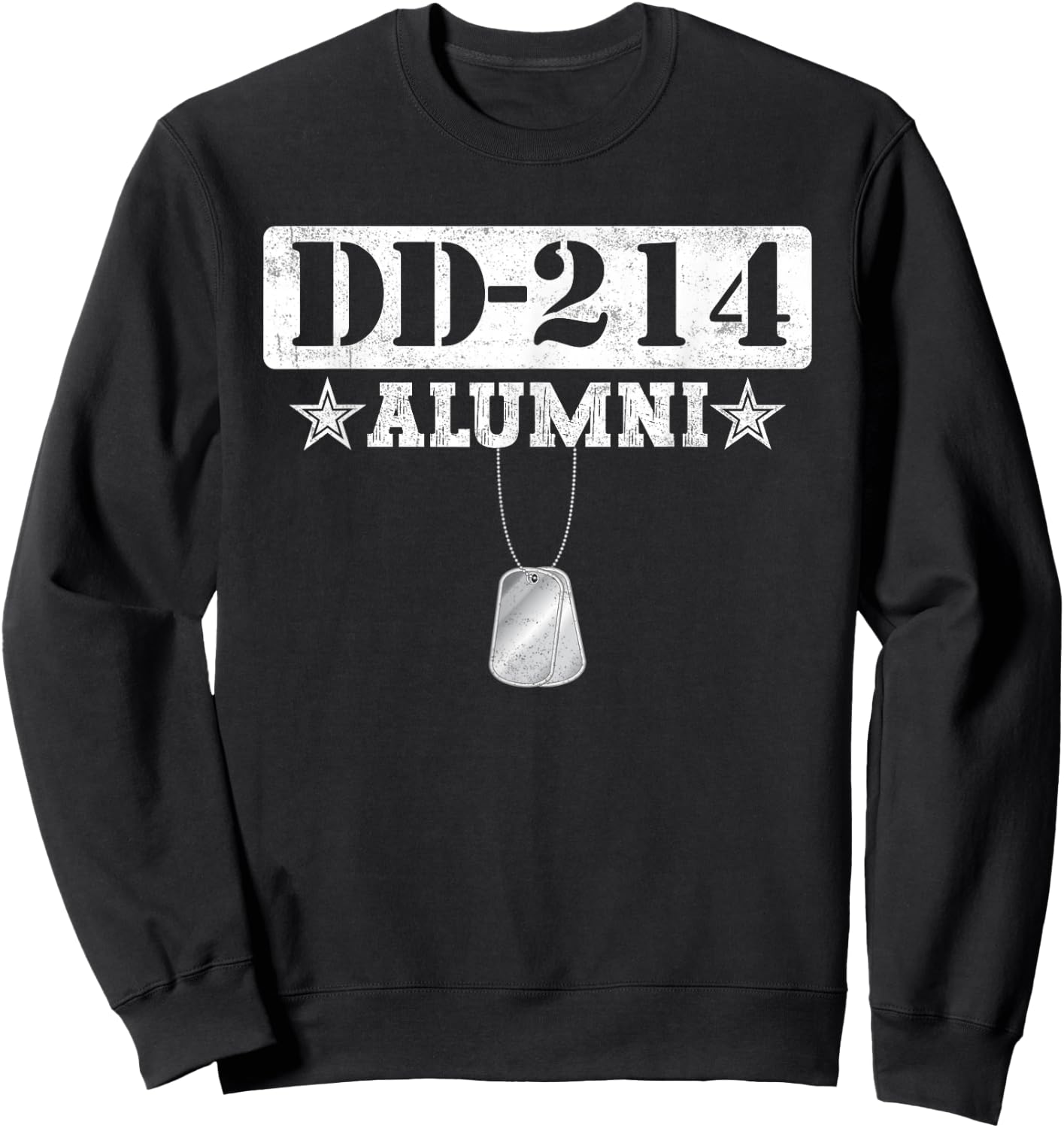 DD-214 Alumni Veterans Patriotic US American Army Sweatshirt - Sweatshirt | Black