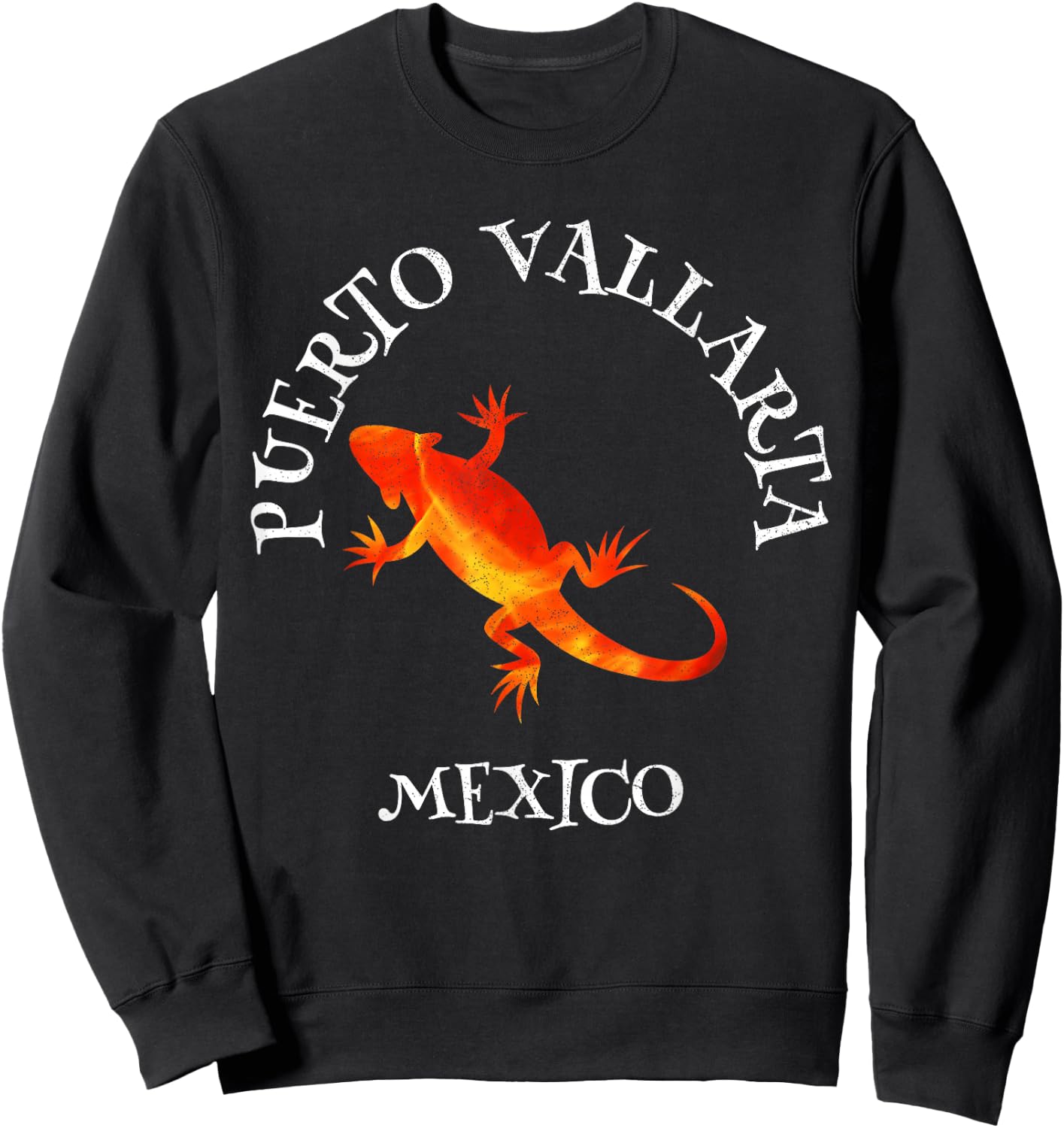 Iguanas Puerto Vallarta Mexico Beach Vacation Sweatshirt - Sweatshirt | Black