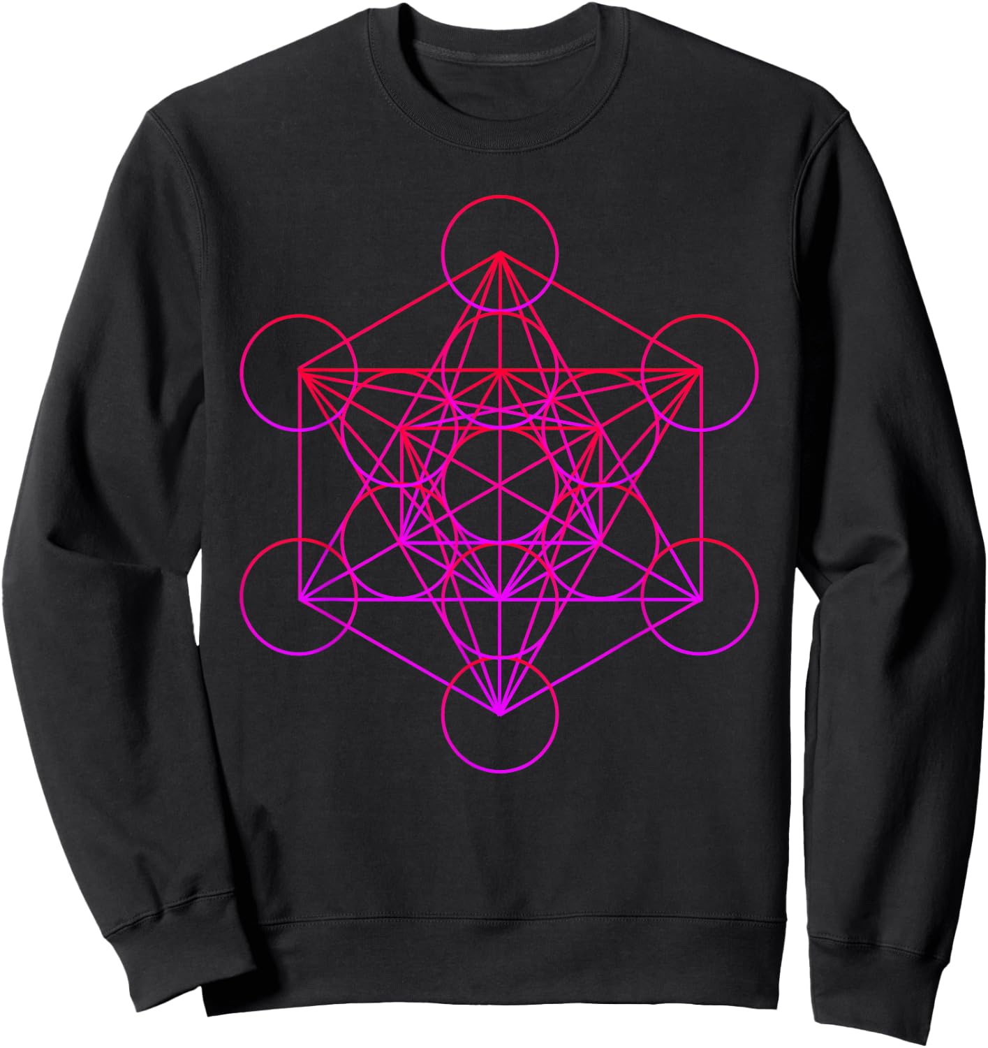 Dodecahedron Sacred Geometry Sweatshirt - Sweatshirt | Black