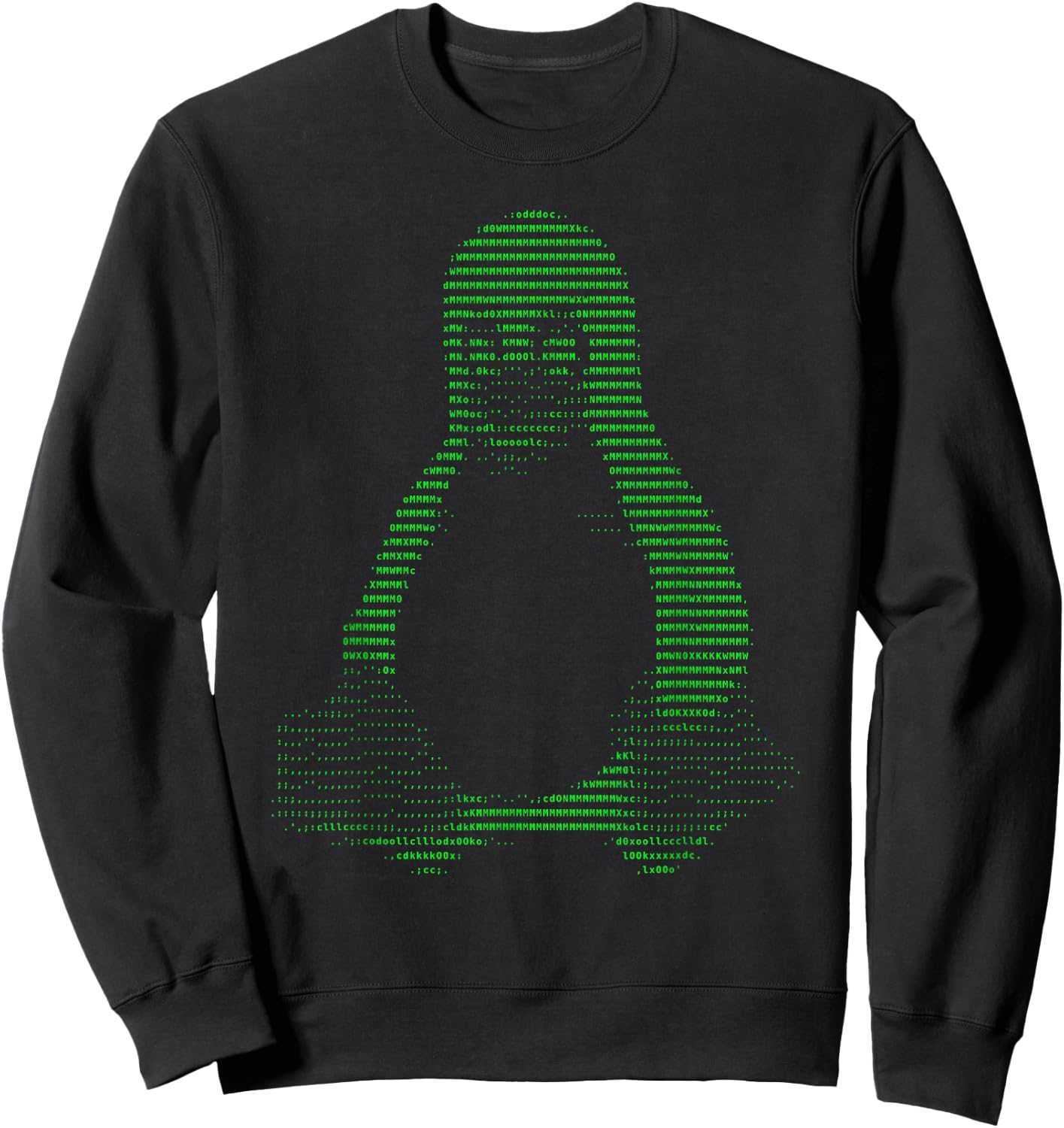 Tux Hacker Coder Sysadmin Printed Casual Design Sweatshirt - Sweatshirt | Black