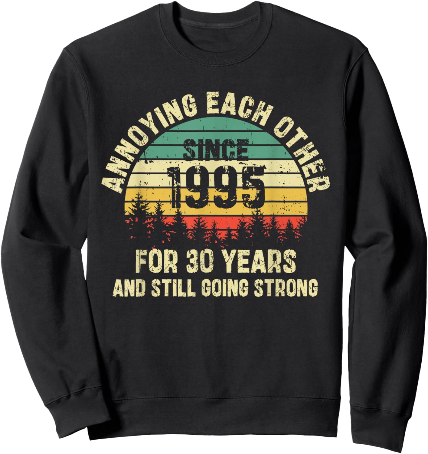 Annoying Each Other Since 1995 30th Wedding Anniversary Sweatshirt - Sweatshirt | Black