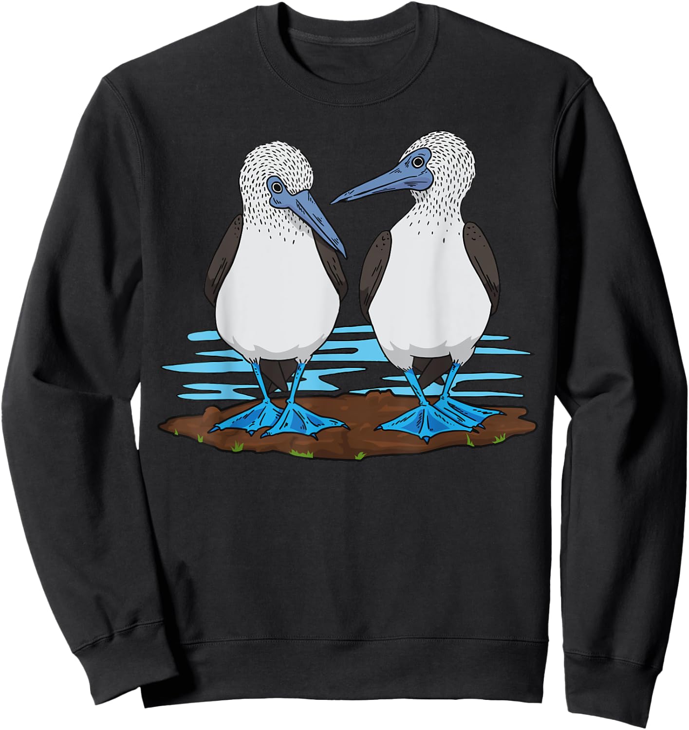 Seabirds Blue-footed Booby Bird Sweatshirt - Sweatshirt | Black