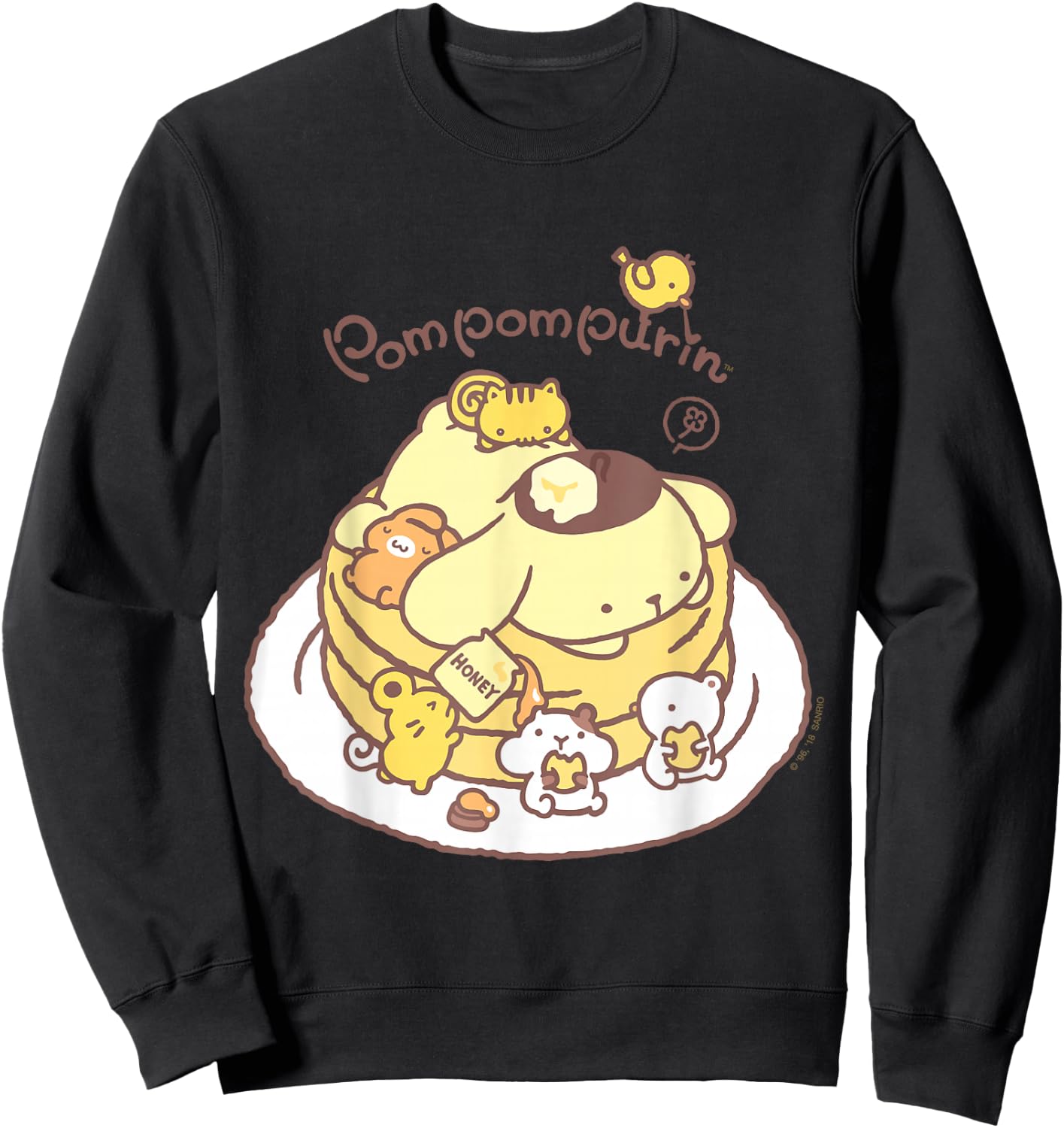 Pompompurin Pancake Friends Shirt Sweatshirt - Sweatshirt | Black