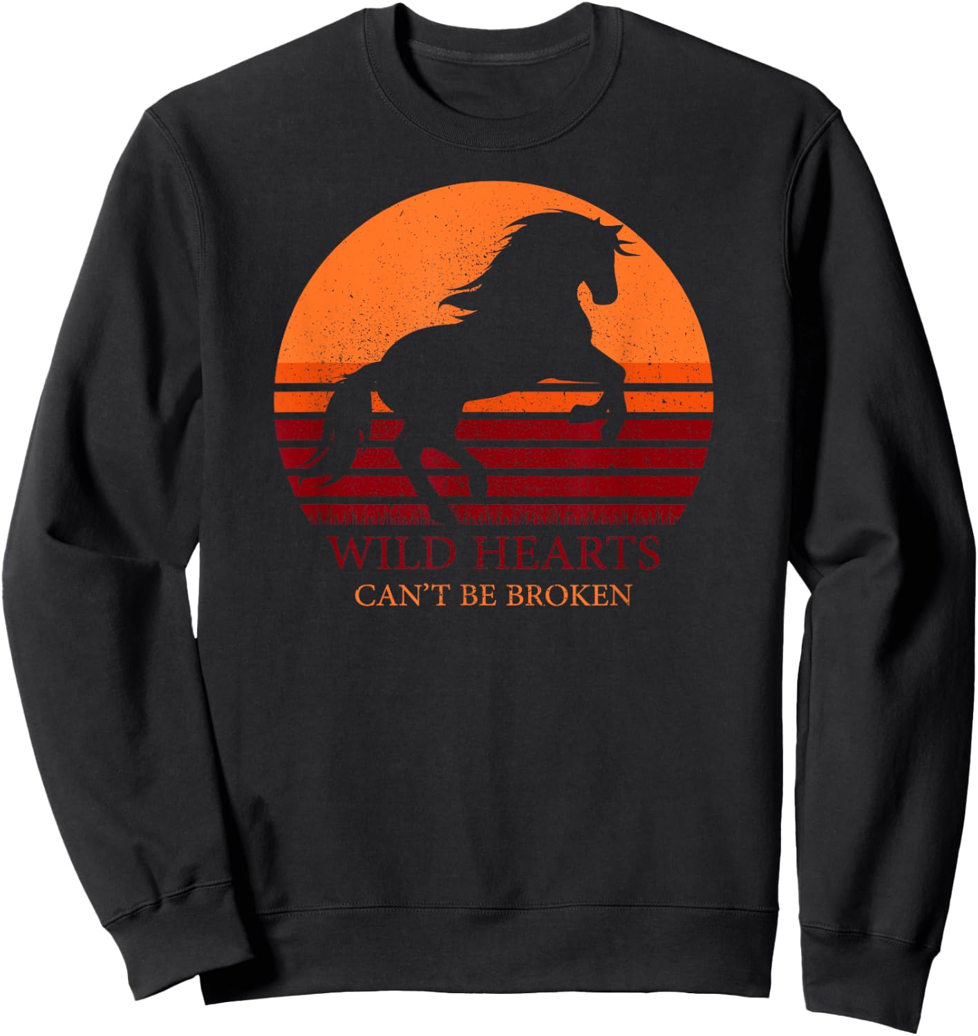 Wild Hearts Can't Be Broken Vintage Horse Sweatshirt - Sweatshirt | Black