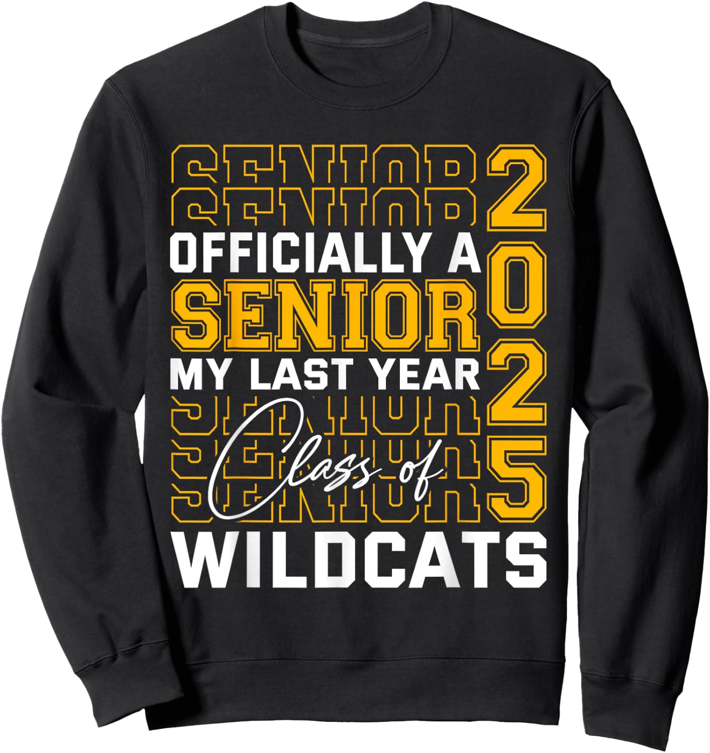 Dallastown Area Wildcats Officially a Senior Class of 2025 Sweatshirt - Sweatshirt | Black