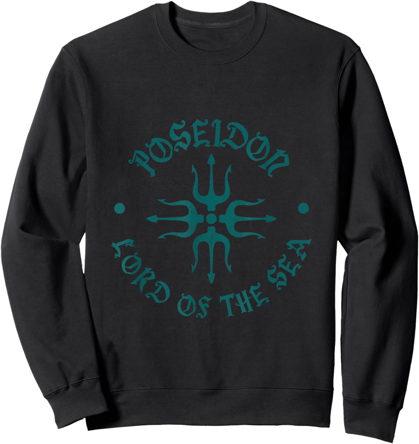 Poseidon’s Trident Lord of The Sea Greek Mythology Vintage Sweatshirt - Sweatshirt | Black