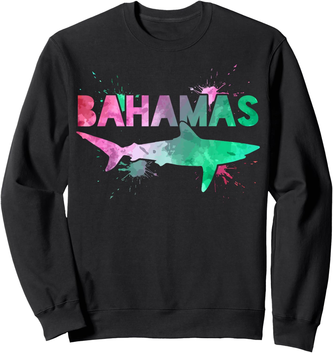 Bahamas Shark Diving Surfer Souvenir Gift Sweatshirt - Sweatshirt | Black