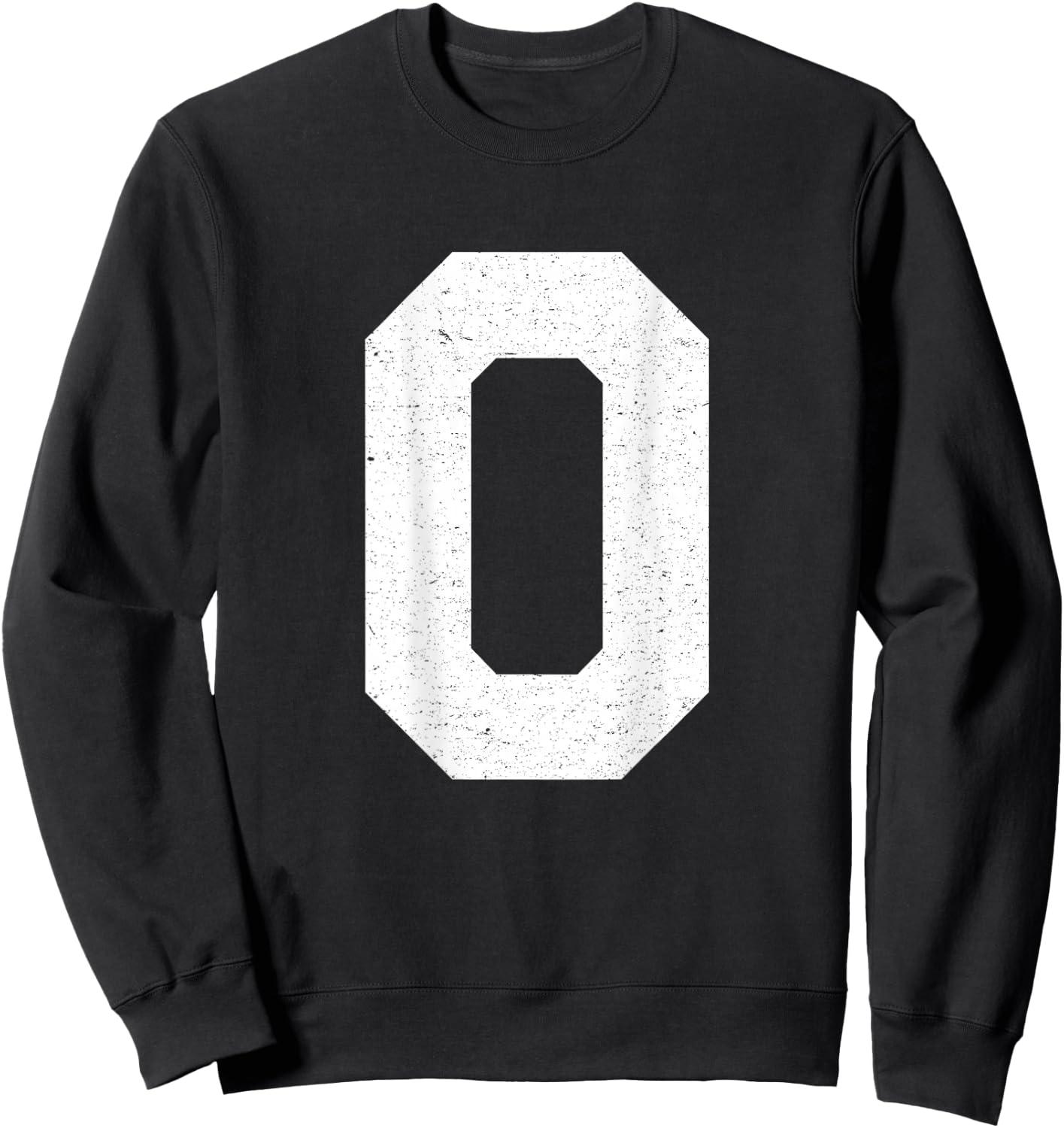 #0 Jersey Uniform Varsity Sports Number Sweatshirt - Sweatshirt | Black