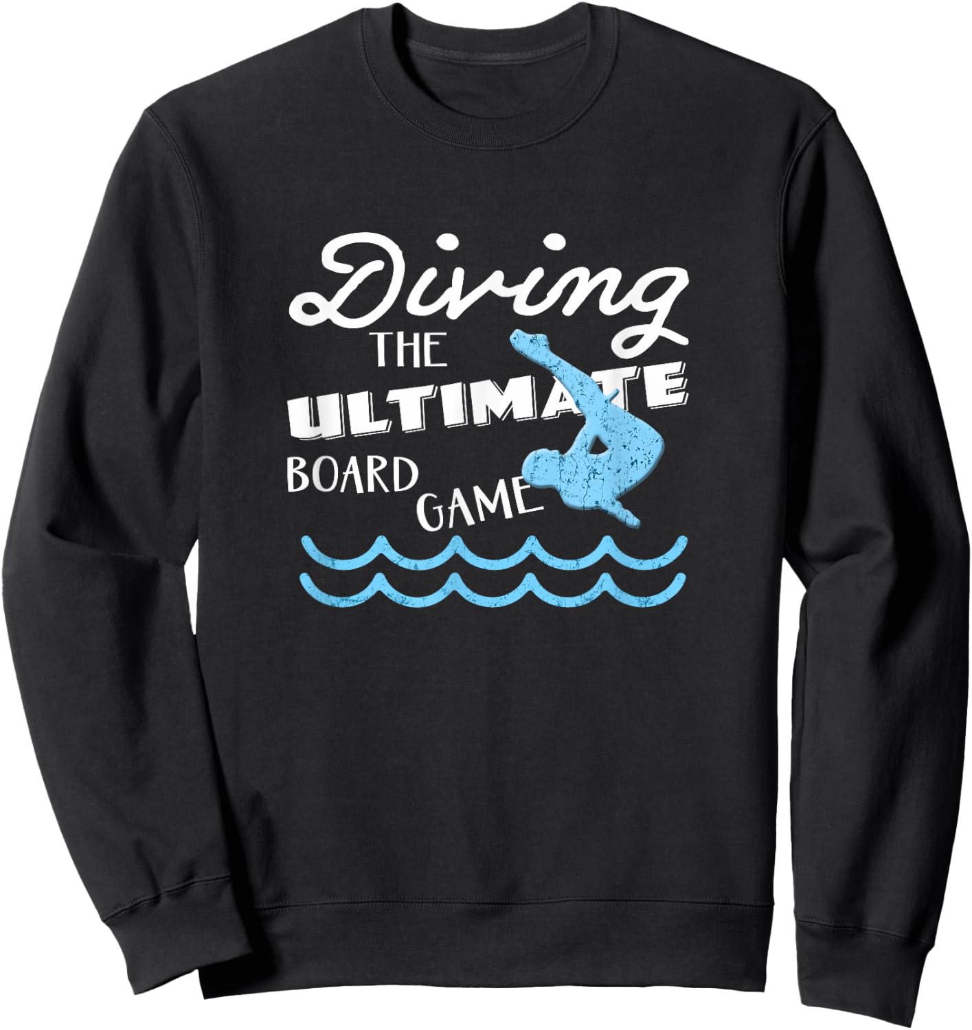 Funny Springboard Divers & Diving Board Game Boys Gift Sweatshirt - Sweatshirt | Black