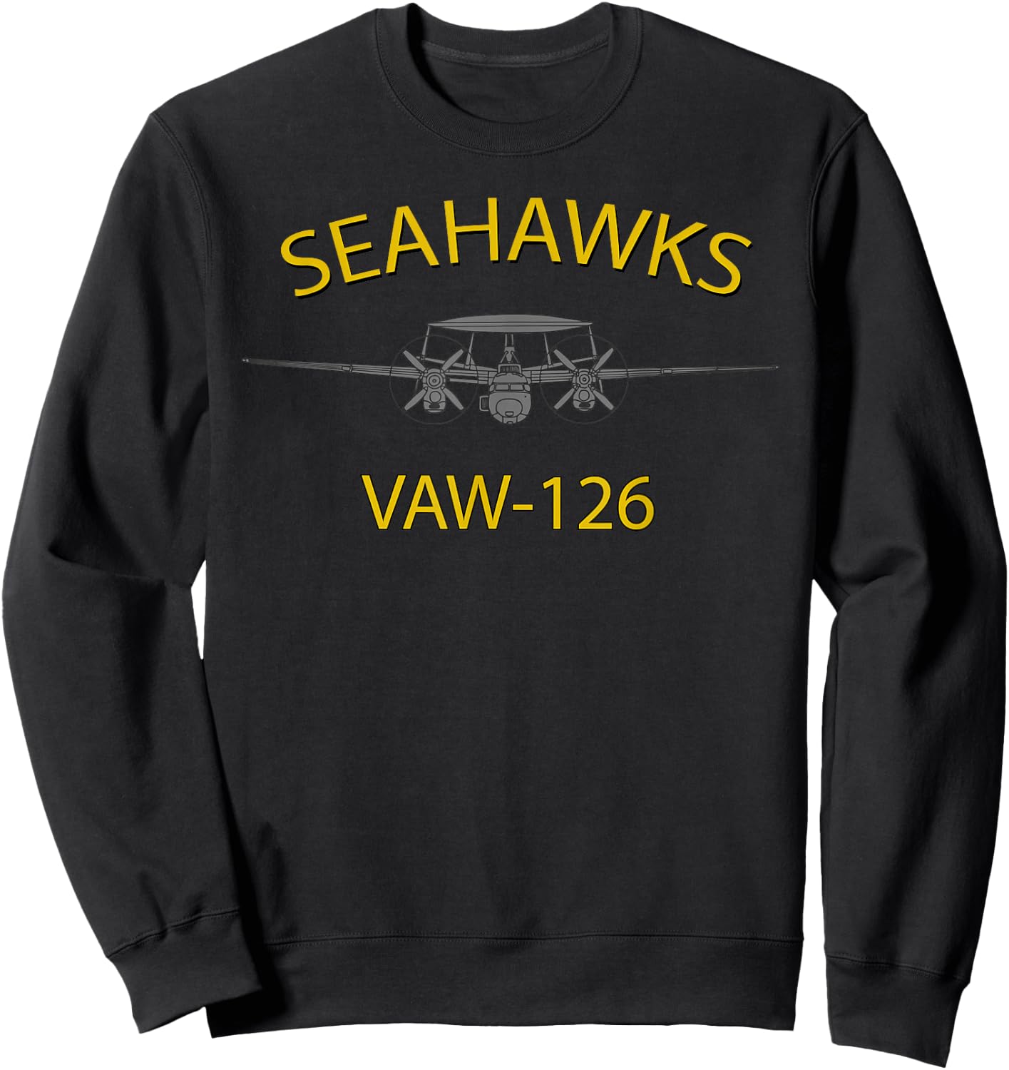 VAW-126 "Seahawks" Squadron E-2 Hawkeye Sweatshirt - Sweatshirt | Black
