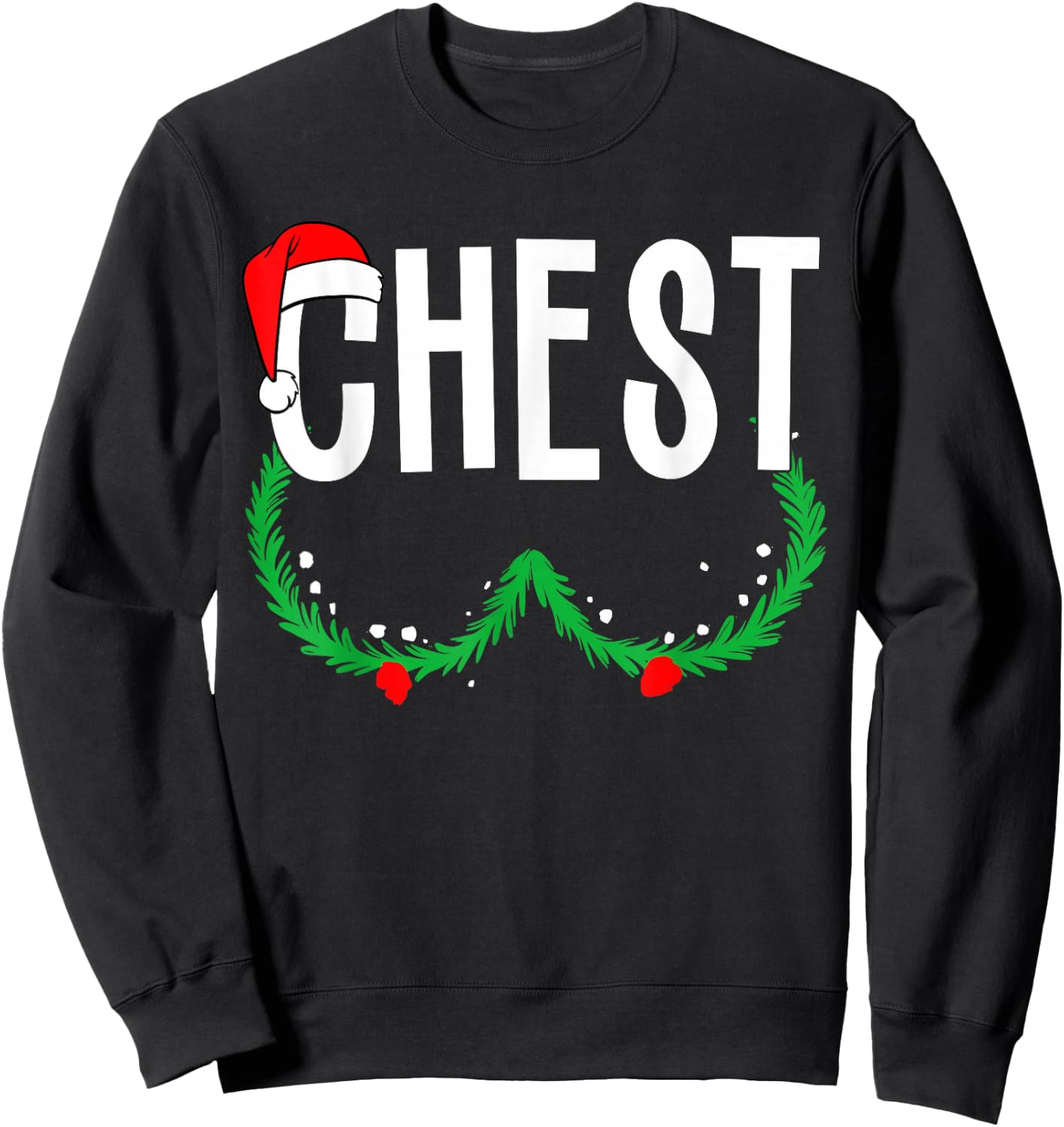 Chest Nuts Matching Chestnuts Funny Christmas Couples Chest Sweatshirt - Sweatshirt | Black