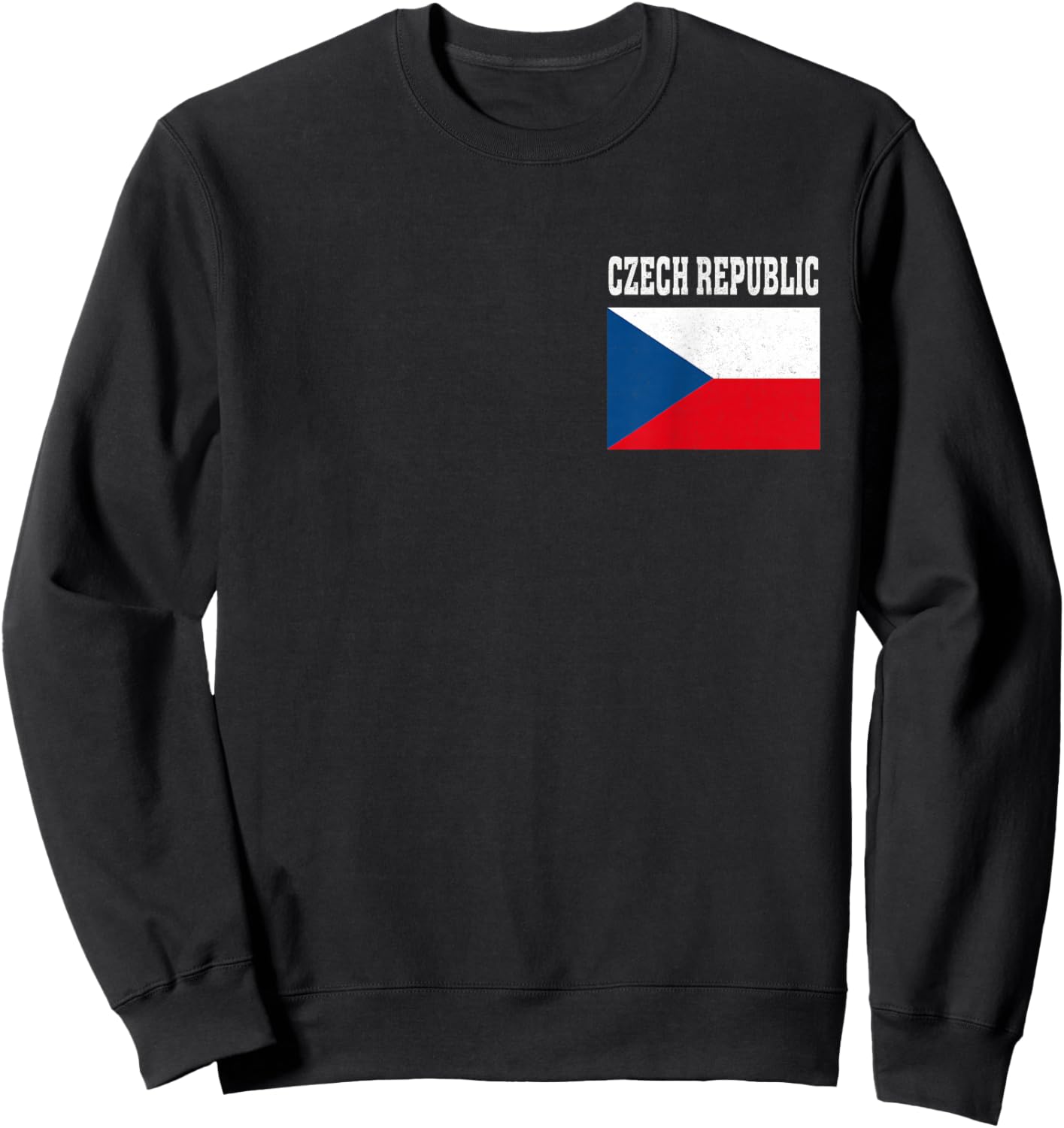 Czech Republic Flag Patriotic National Roots Souvenir Sweatshirt - Sweatshirt | Black
