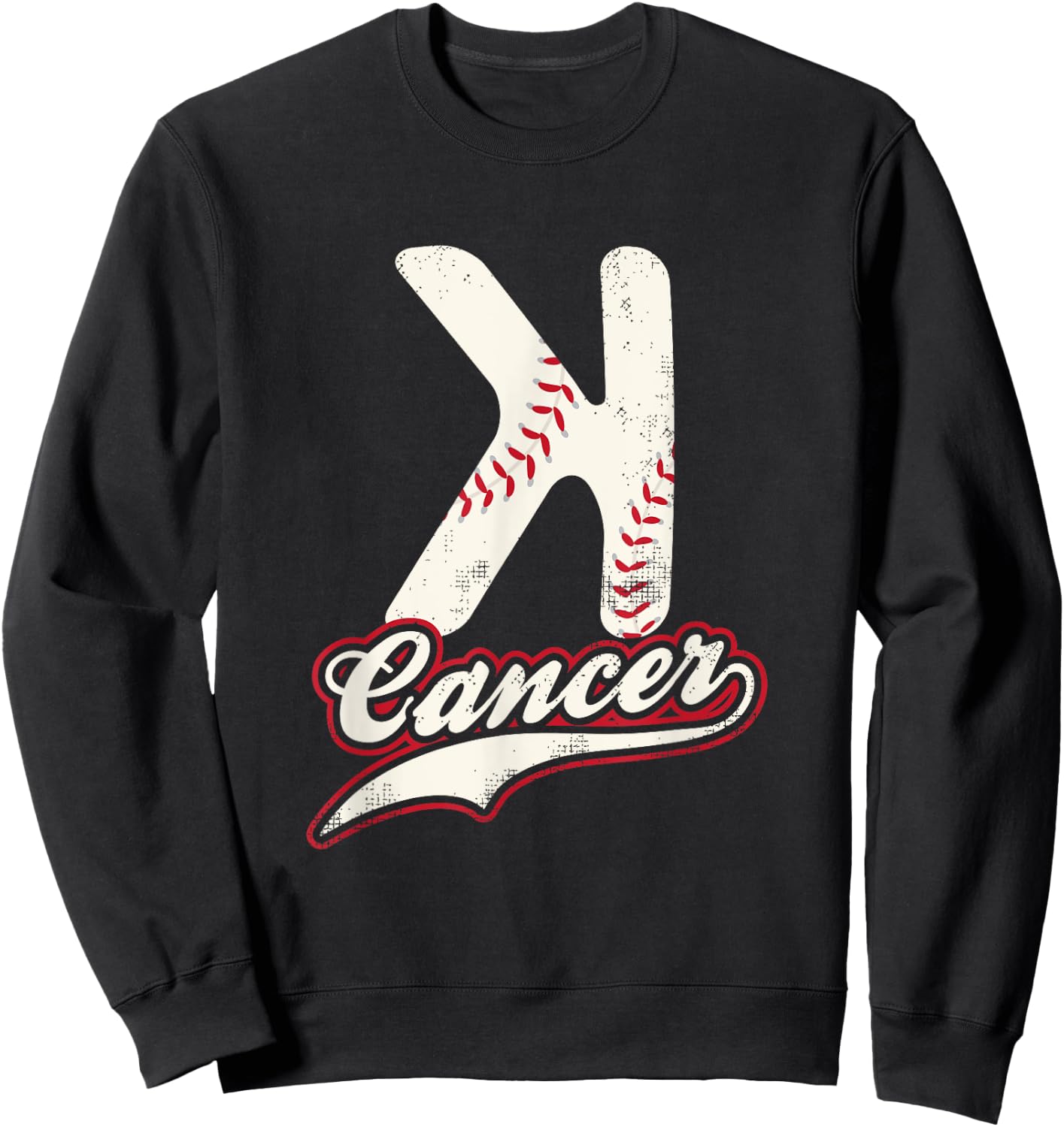 StriKe Out Cancer Trendy Baseball Shirt To Support Sweatshirt - Sweatshirt | Black