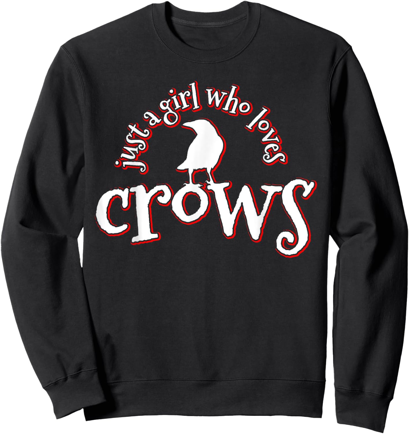 Crow Bird Animal Raven Gift Sweatshirt - Sweatshirt | Black