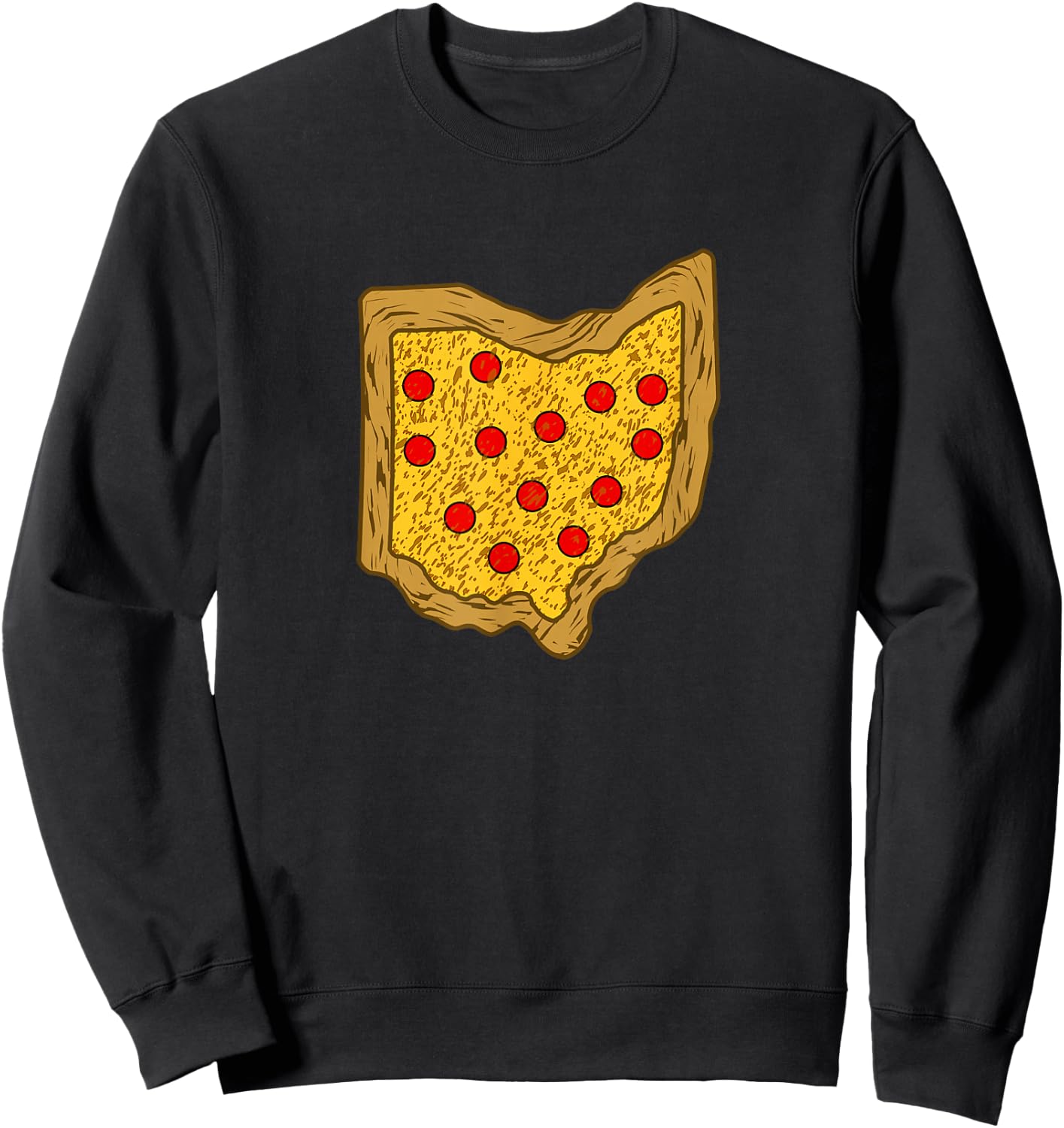 Ohio Pizza Map Shirt Sweatshirt - Sweatshirt | Black