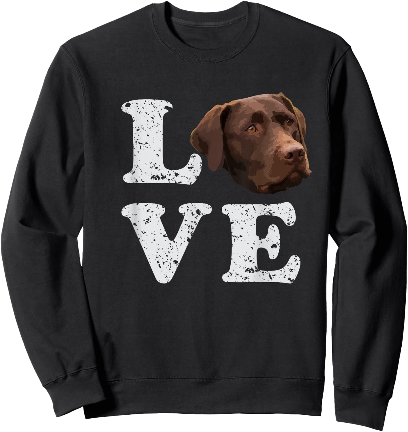 I Love My Chocolate Lab | Labrador Retriever Dog Women Girls Kids Sweatshirt - Sweatshirt | Black