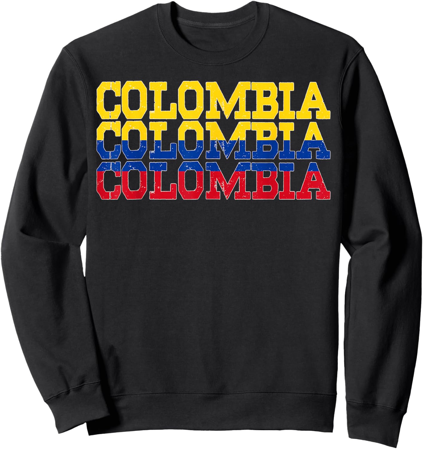 COLOMBIA | Colombian Flag Sports Lovers Sweatshirt - Sweatshirt | Black
