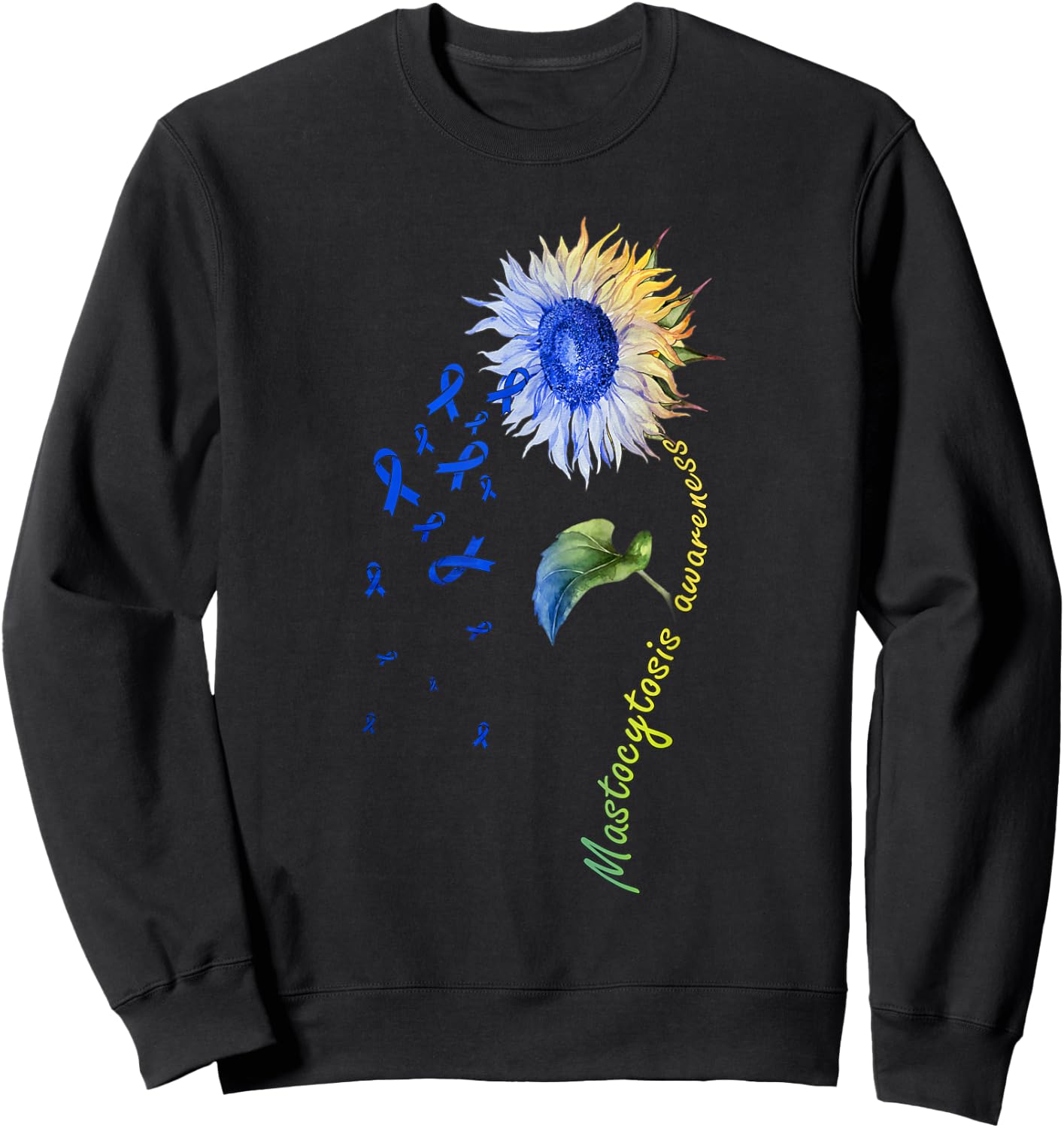 Mastocytosis Awareness Sunflower Sweatshirt - Sweatshirt | Black